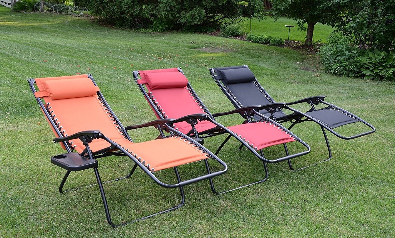 Deluxe Padded Zero Gravity Chair With Canopy + Tray – Sweet Tangerine With Regard To Popular Deluxe Padded Chairs With Canopy And Tray (View 7 of 25)