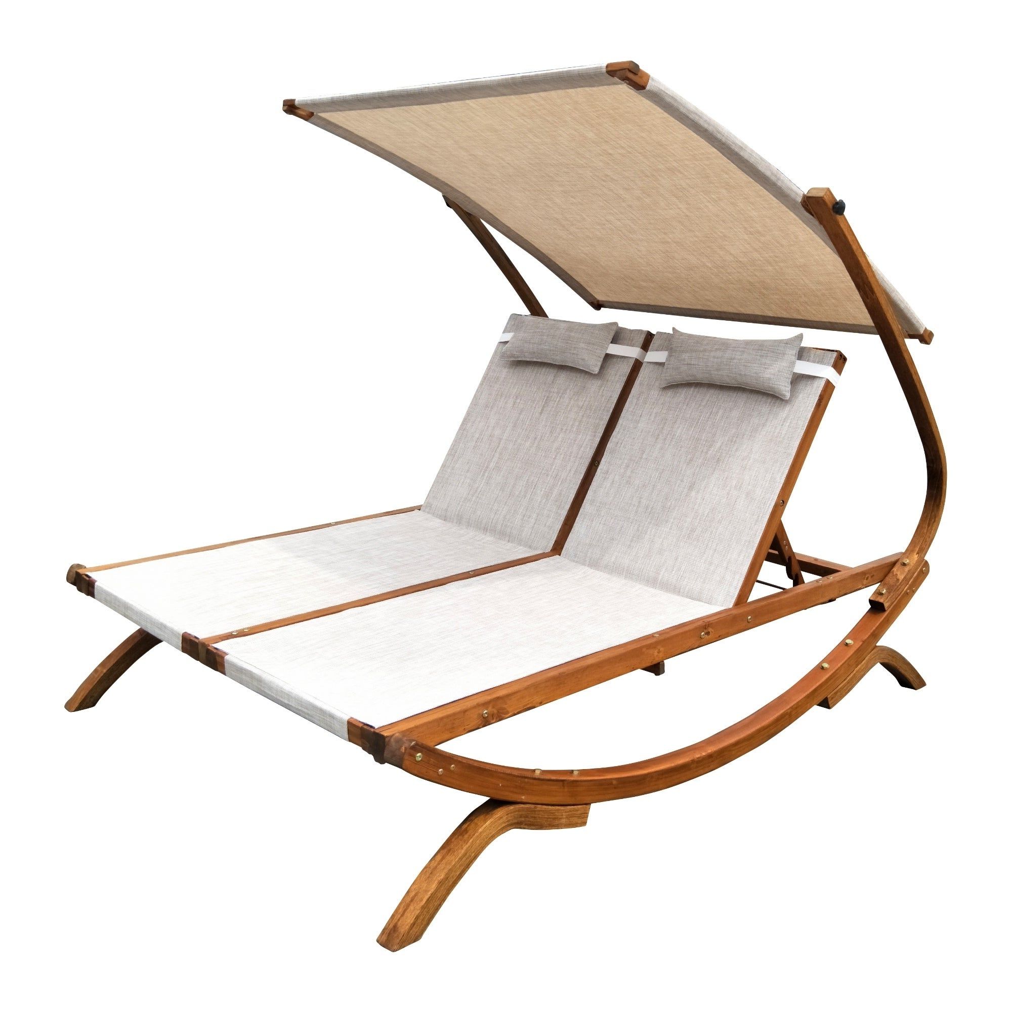 Double Reclining Lounge Chair With Canopy In Fashionable Double Reclining Lounge Chairs With Canopy (View 1 of 25)