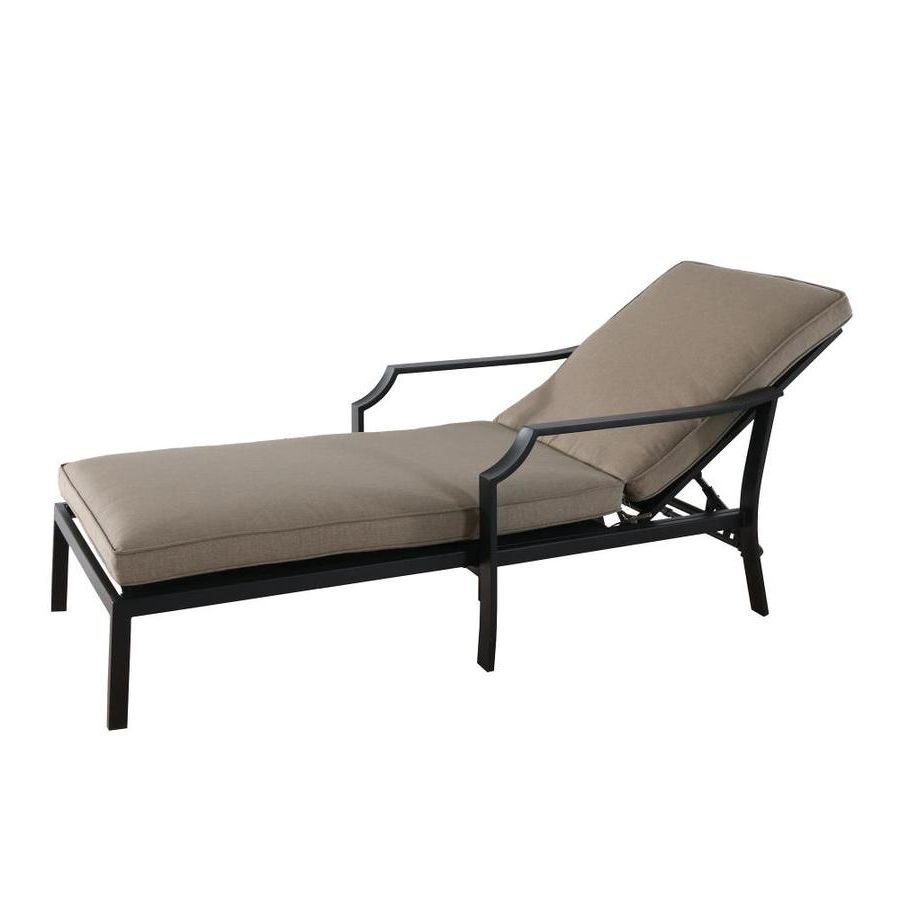 Garden Treasures Vinehaven Steel Stationary Pertaining To Well Known Multi Position Iron Chaise Lounges (View 21 of 25)