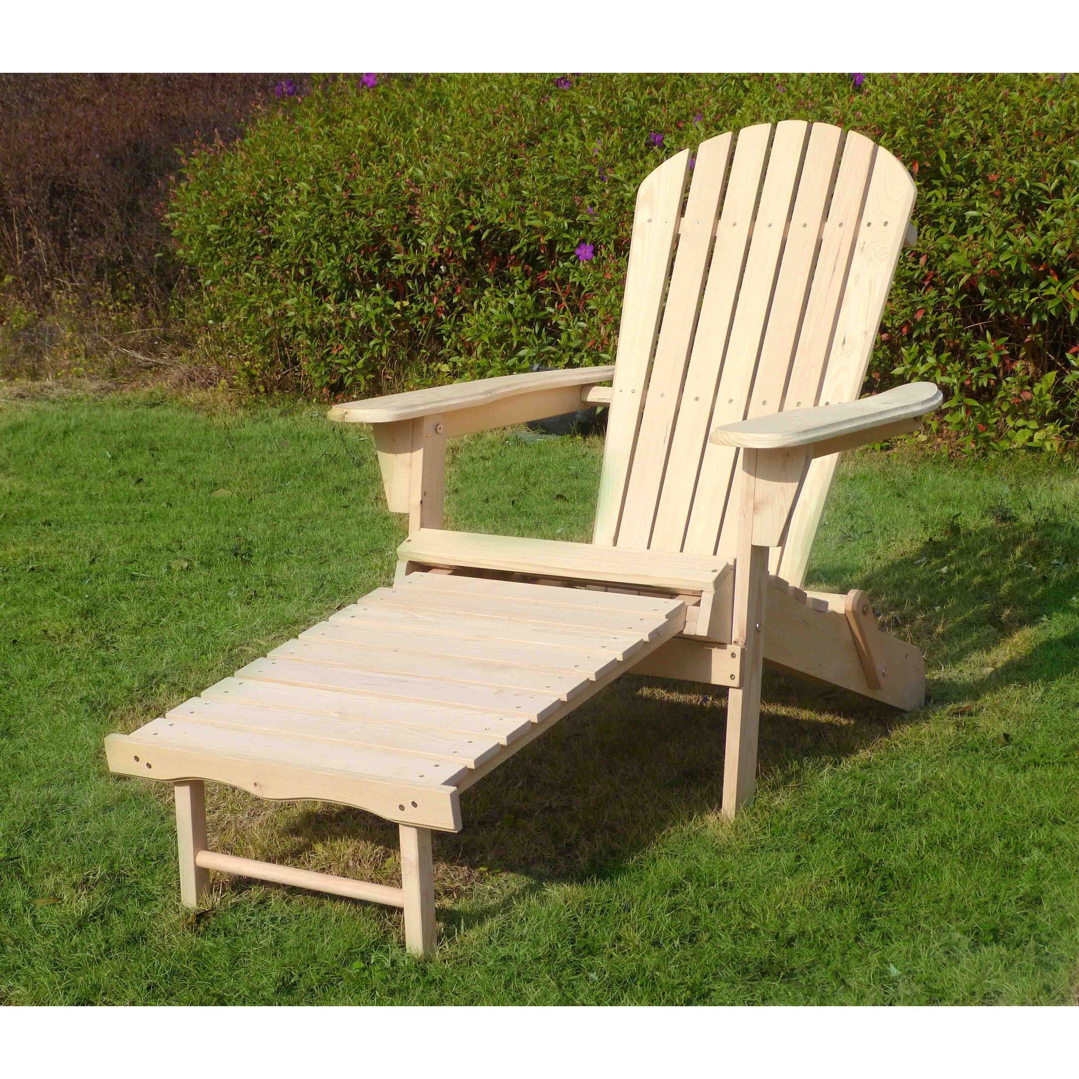 Havenside Home South Padre Adirondack Chair Kit With Pullout Ottoman Intended For Widely Used Handmade White Folding Adirondack Pull Out Footrest Chairs (View 9 of 25)