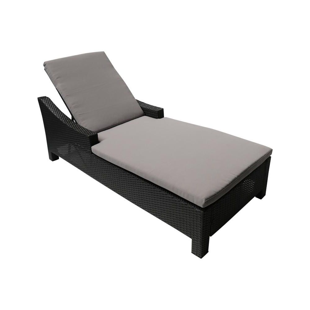 Jamaica Outdoor Wicker Chaise Lounges With Cushion Within Well Liked Noble House Antibes Grey Wicker Outdoor Chaise Lounge With Silver Cushions (View 21 of 25)