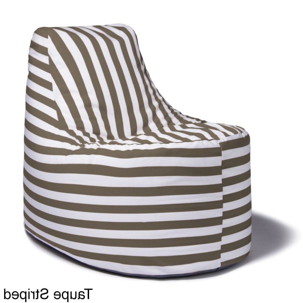 Jaxx Avondale Outdoor Bean Bag Chair (taupe Striped), Multi Throughout 2019 Jaxx Ponce Outdoor Bean Bag Patio Chairs (View 12 of 25)