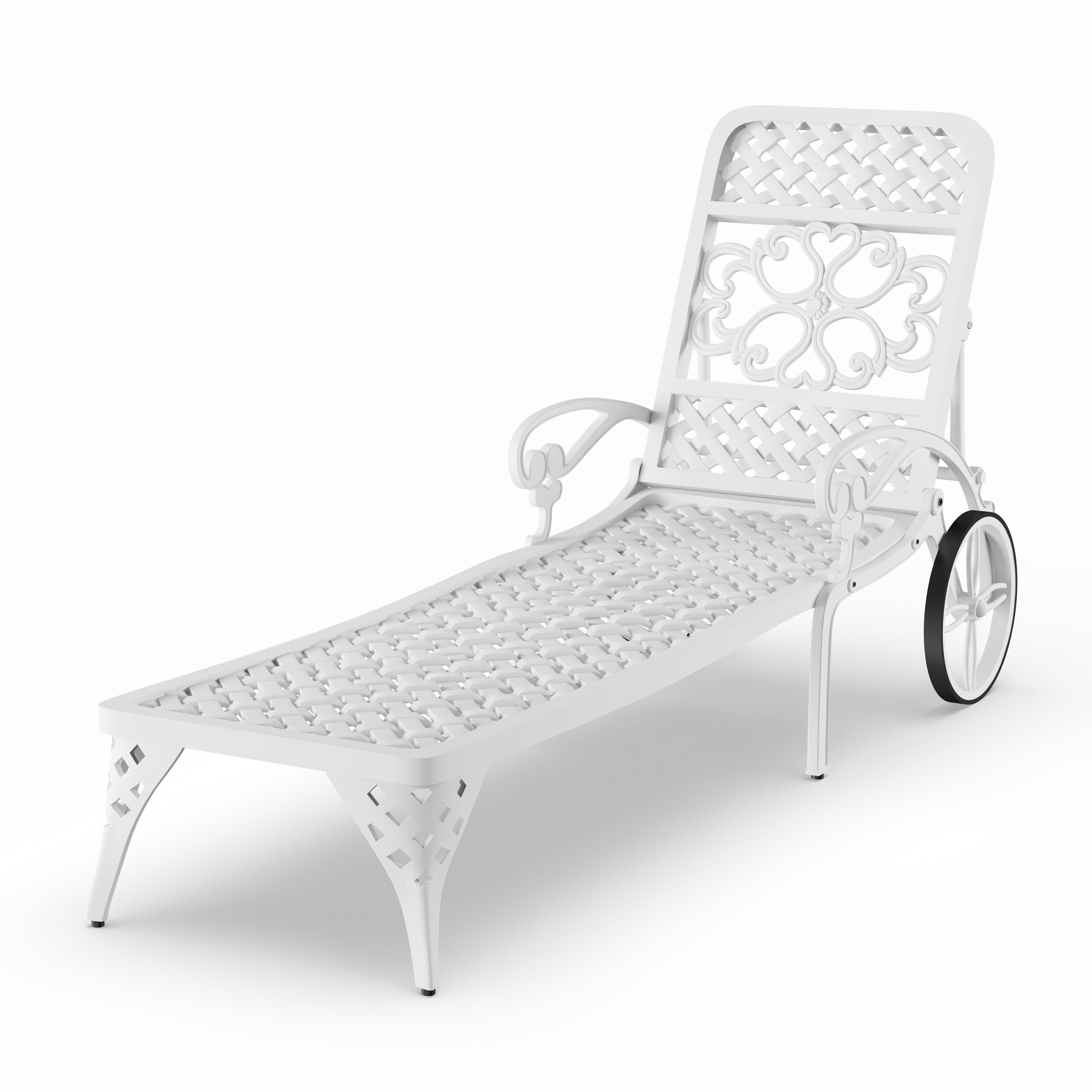 Latest Biscayne White Chaise Lounge Chair With Biscayne White Chaise Lounge Chairs (View 1 of 25)