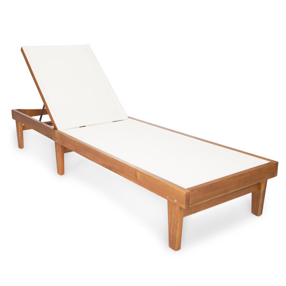 Latest Noble House Eva Teak Wood Outdoor Chaise Lounge Inside Teak Chaise Loungers (View 5 of 25)