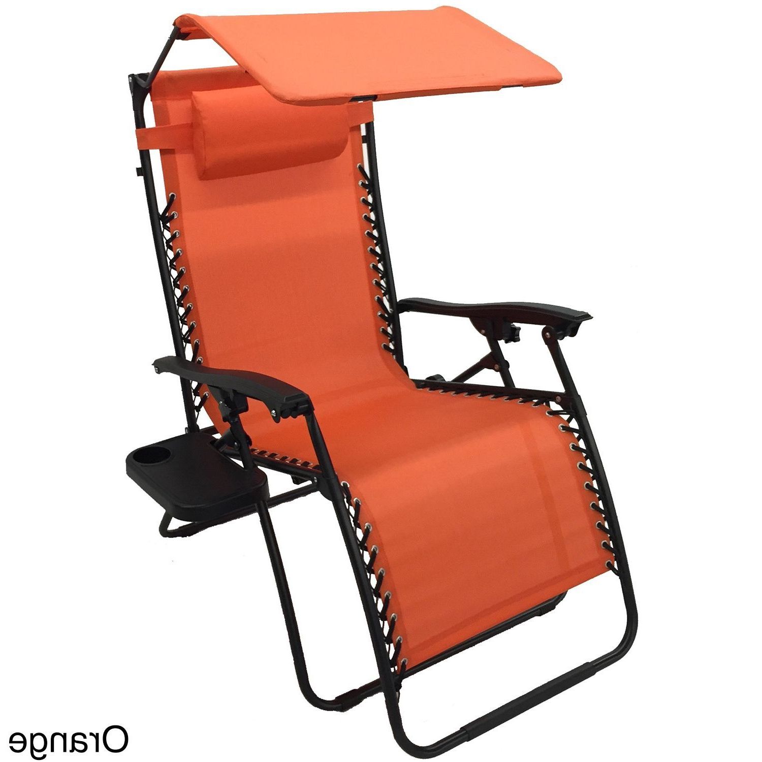Mesh Fabric With Steel Frame Zero Gravity Chair With Canopy Within Popular Mesh Fabric With Steel Frame Chairs With Canopy And Tray (View 2 of 25)