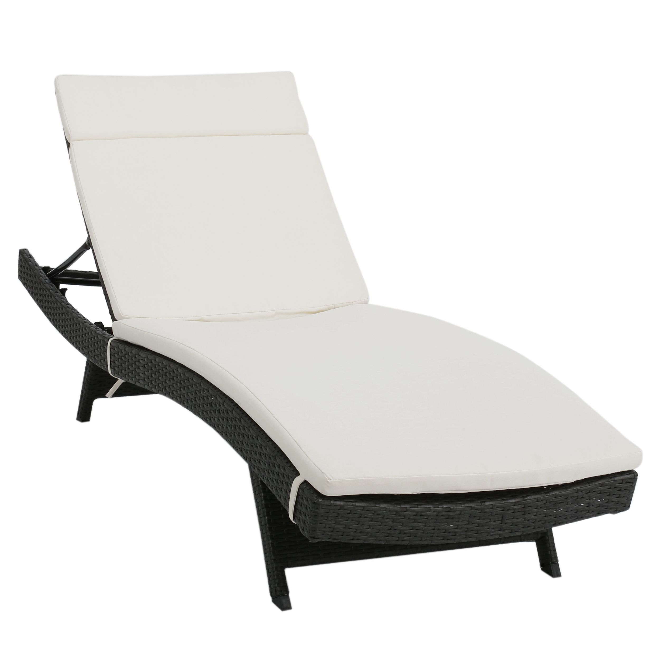 Most Recent Wicker Adjustable Chaise Loungers With Cushion Within Raleigh Outdoor Wicker Adjustable Chaise Lounge With Cushion, Single Set,  Multiple Colors (View 10 of 25)