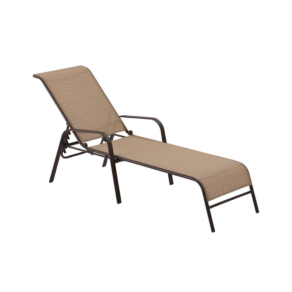 Most Recently Released Hampton Bay Mix And Match Sling Outdoor Chaise Lounge With Regard To Sling Patio Chaise Lounges (View 1 of 25)