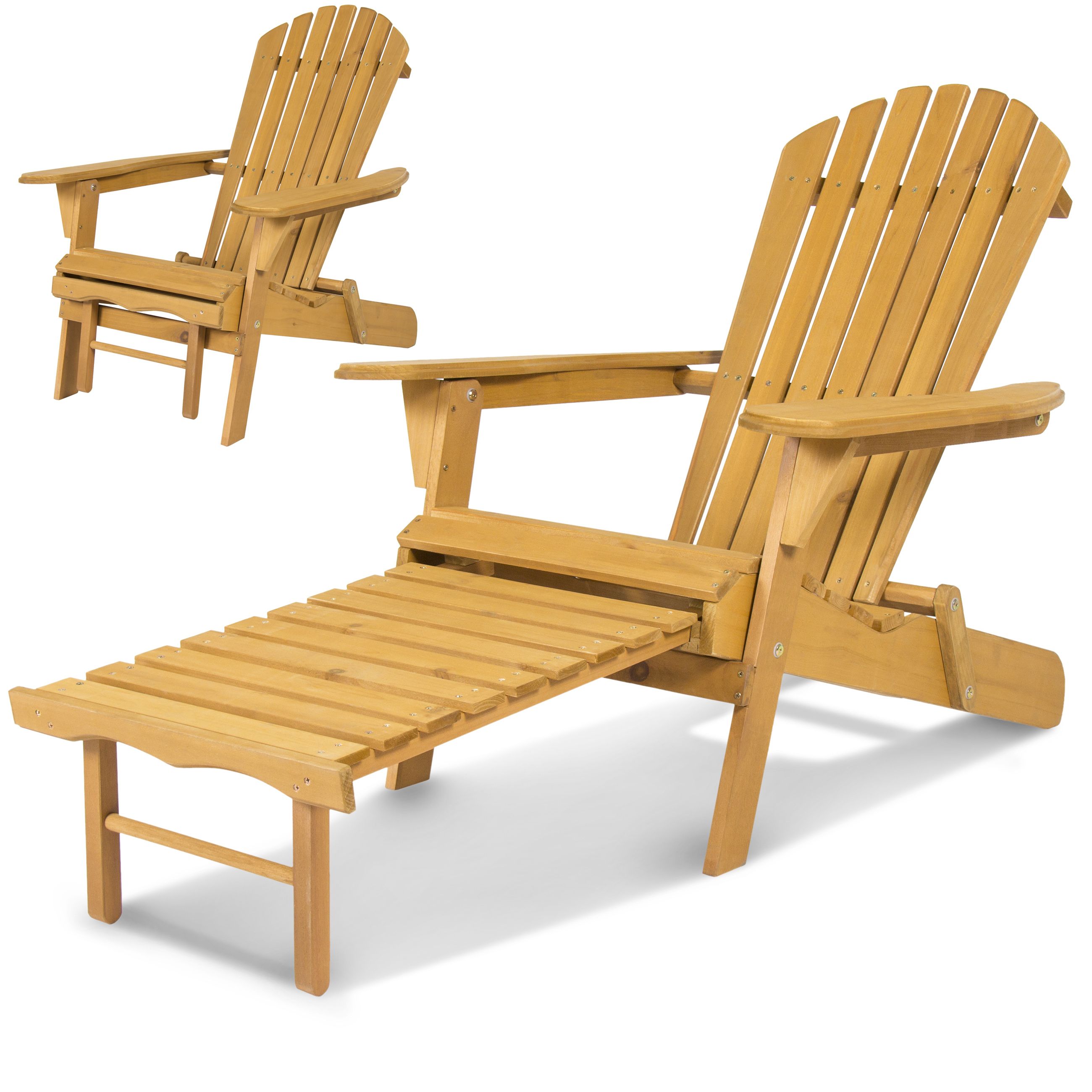 Newest Handmade White Folding Adirondack Pull Out Footrest Chairs Intended For Best Choice Products Foldable Wood Adirondack Chair W/ Pull Out Ottoman (View 1 of 25)