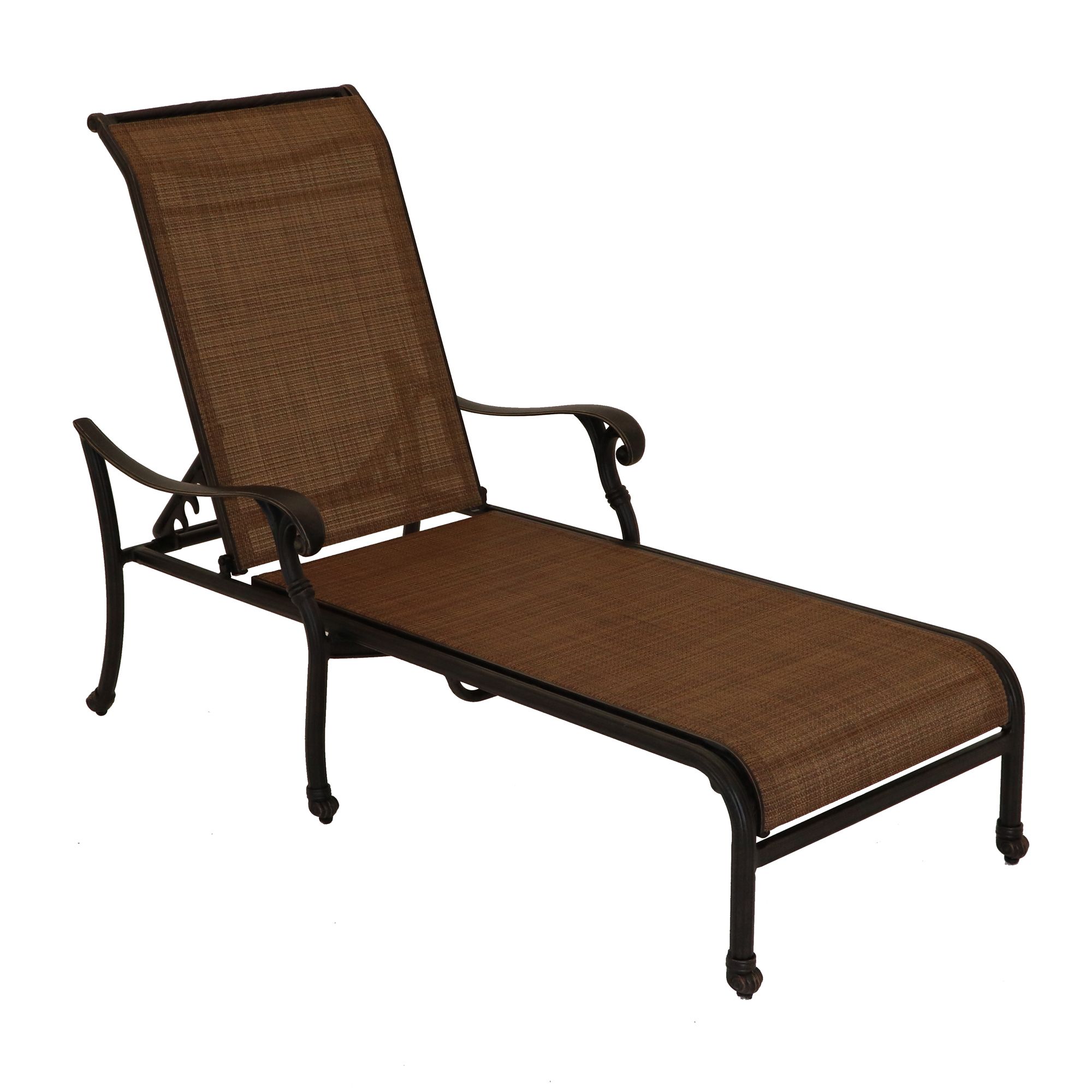 Newest Reclining Sling Chaise Lounges Pertaining To Castle Rock Sling Chaise Lounge (View 19 of 25)