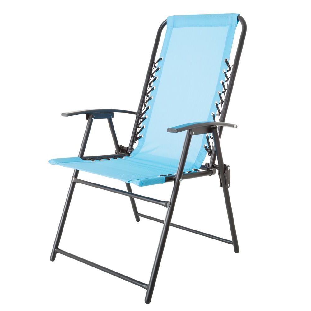 Pure Garden Patio Lawn Chair In Blue With 2019 Garden Oversized Chairs With Sunshade And Drink Tray (View 21 of 25)