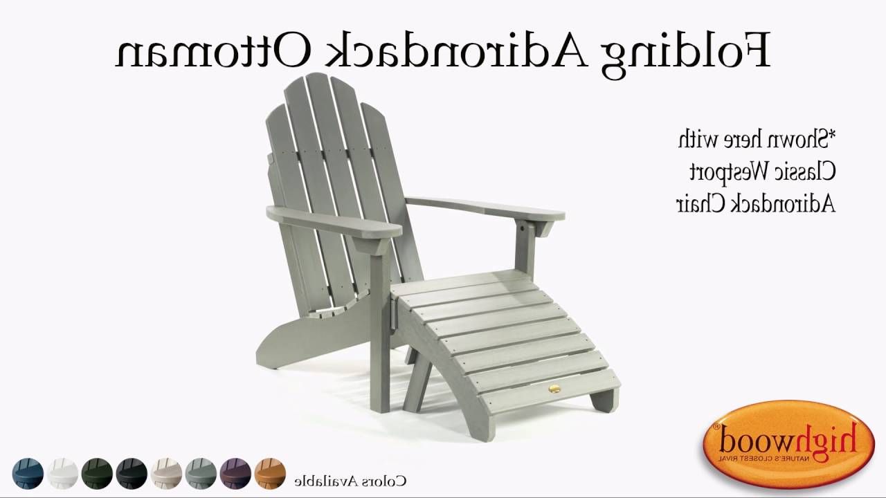 Recent Folding Adirondack Ottoman Ad Otl1 Pertaining To Handmade White Folding Adirondack Pull Out Footrest Chairs (View 22 of 25)