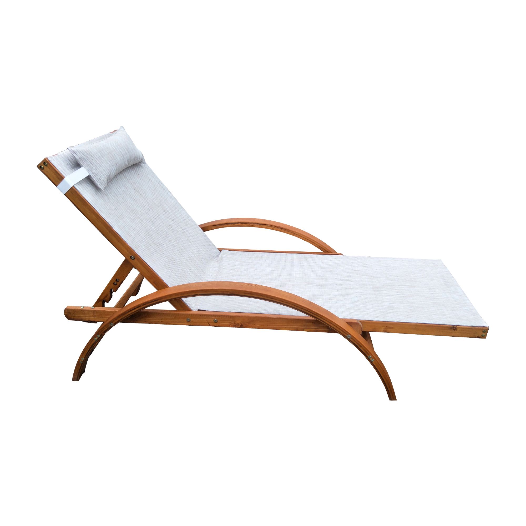 Reclining Sling Lounge Chairs With Fashionable Leisure Season Ltd – Reclining Sling Lounge Chair (View 14 of 25)
