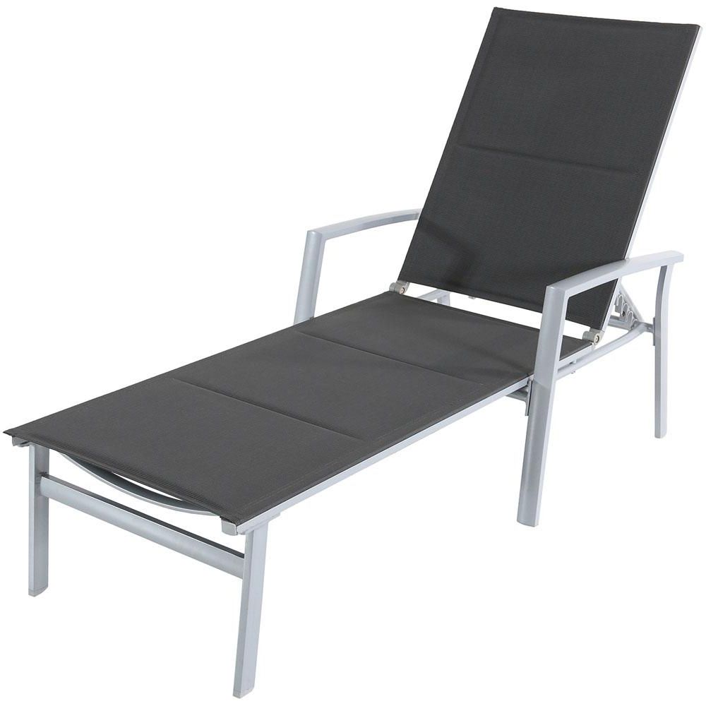 Sling Patio Chaise Lounges Within Popular Cambridge Aluminum Outdoor Chaise Lounge With Padded Sling In Gray (View 14 of 25)