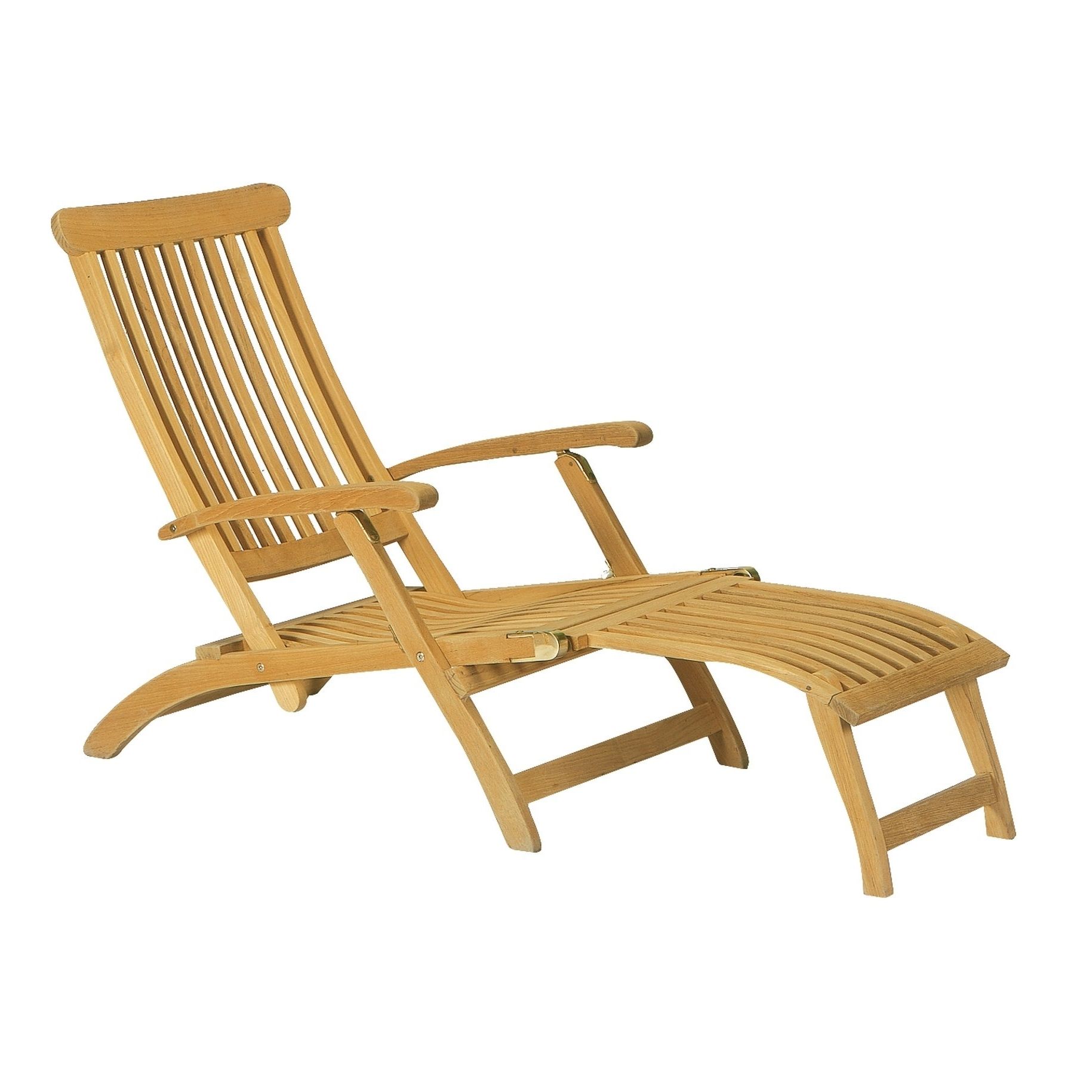 Steamer Outdoor Folding Teak Chaise Lounge Chair For Current International Caravan Royal Fiji Multi Position Steamer Deck Loungers (View 17 of 25)