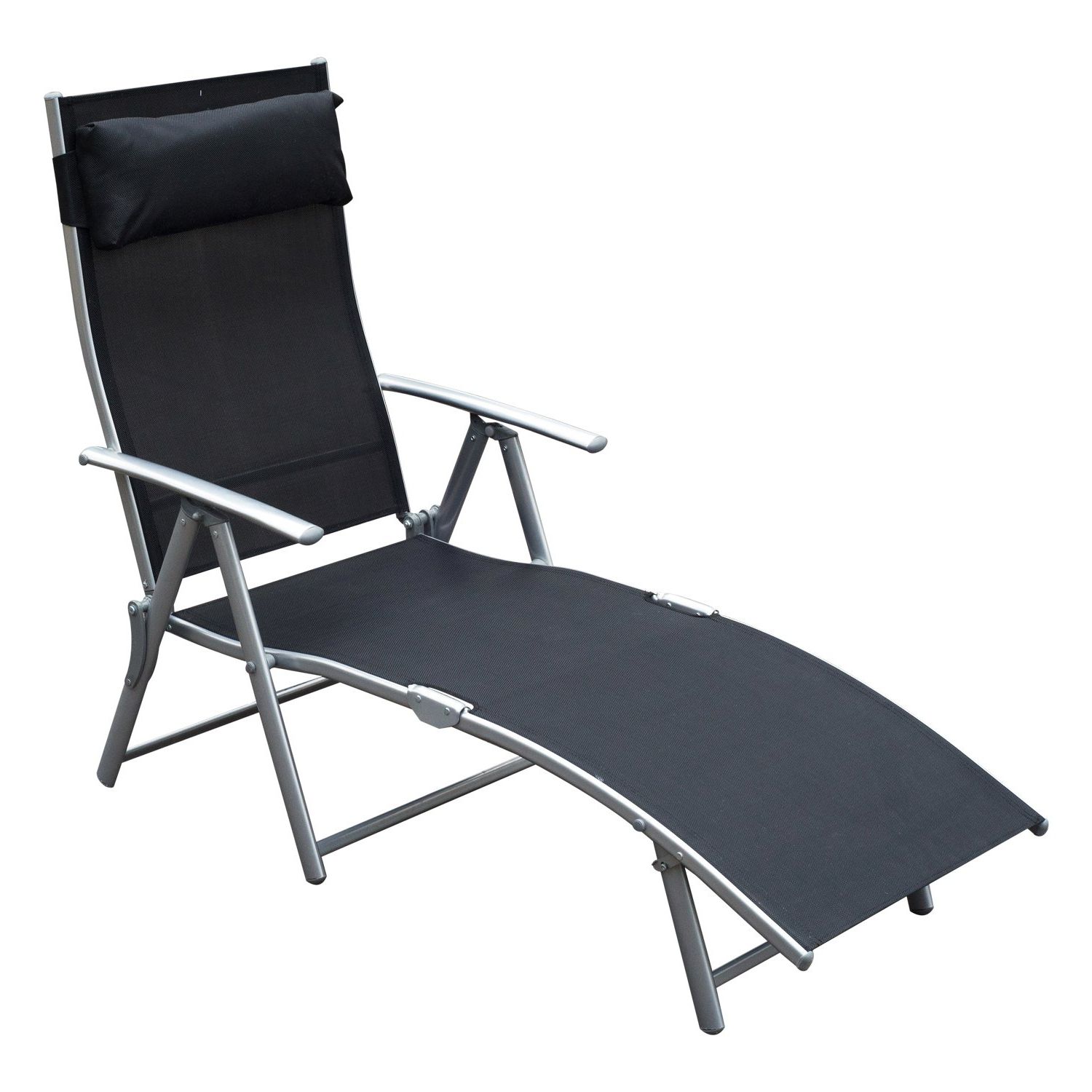 Steel Sling Fabric Outdoor Folding Chaise Lounges Pertaining To Preferred Steel Sling Fabric Outdoor Folding Chaise Lounge Chair Recliner (View 4 of 25)
