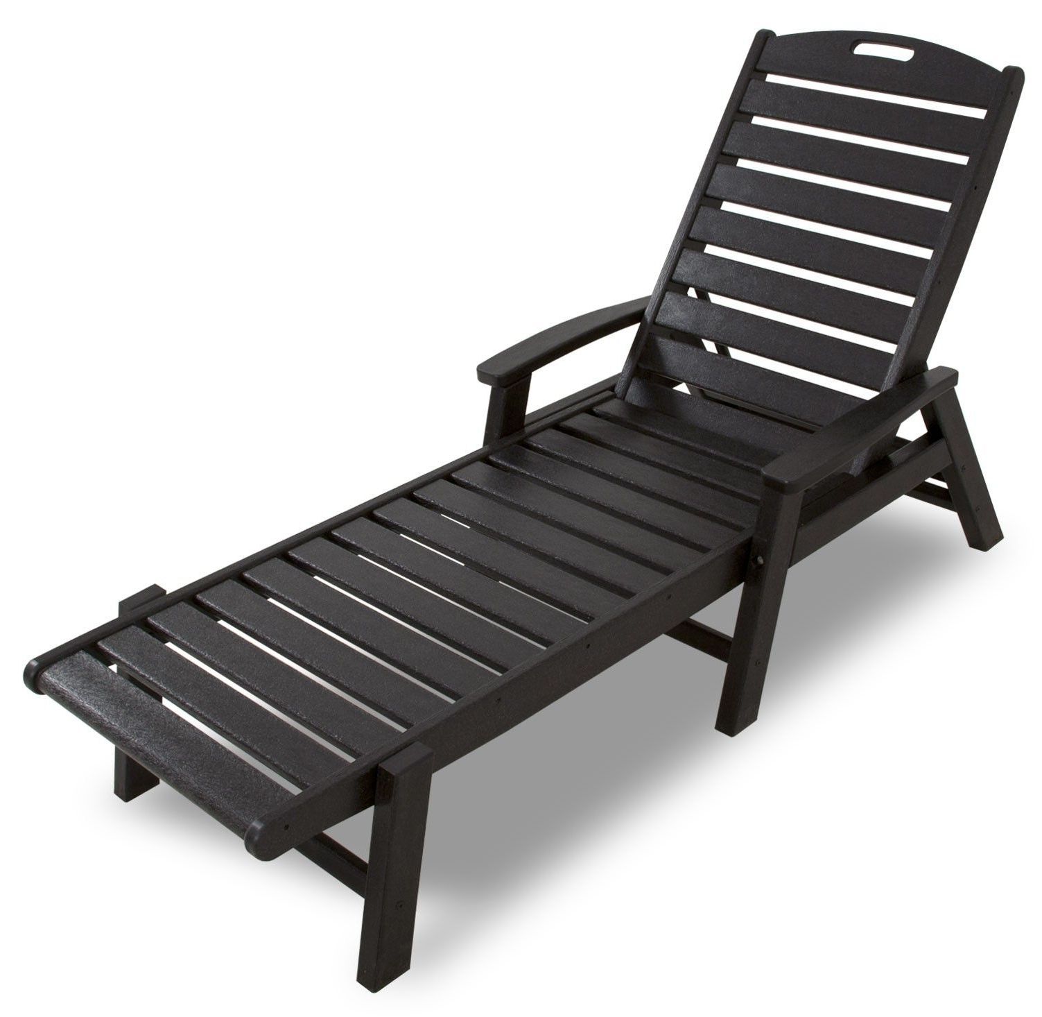 Trex® Yacht Club Chaise Lounge With Arms Stackable Intended For Widely Used Nautical Wheeled Stackable Chaise Lounges (View 23 of 25)