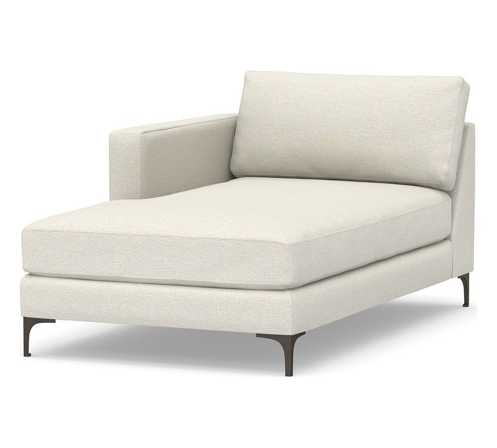 Well Known Jake Upholstered Corner With Bronze Legs, Polyester Wrapped Throughout Chaise Lounge Chairs In Bronze With Oatmeal Cushions (View 15 of 25)