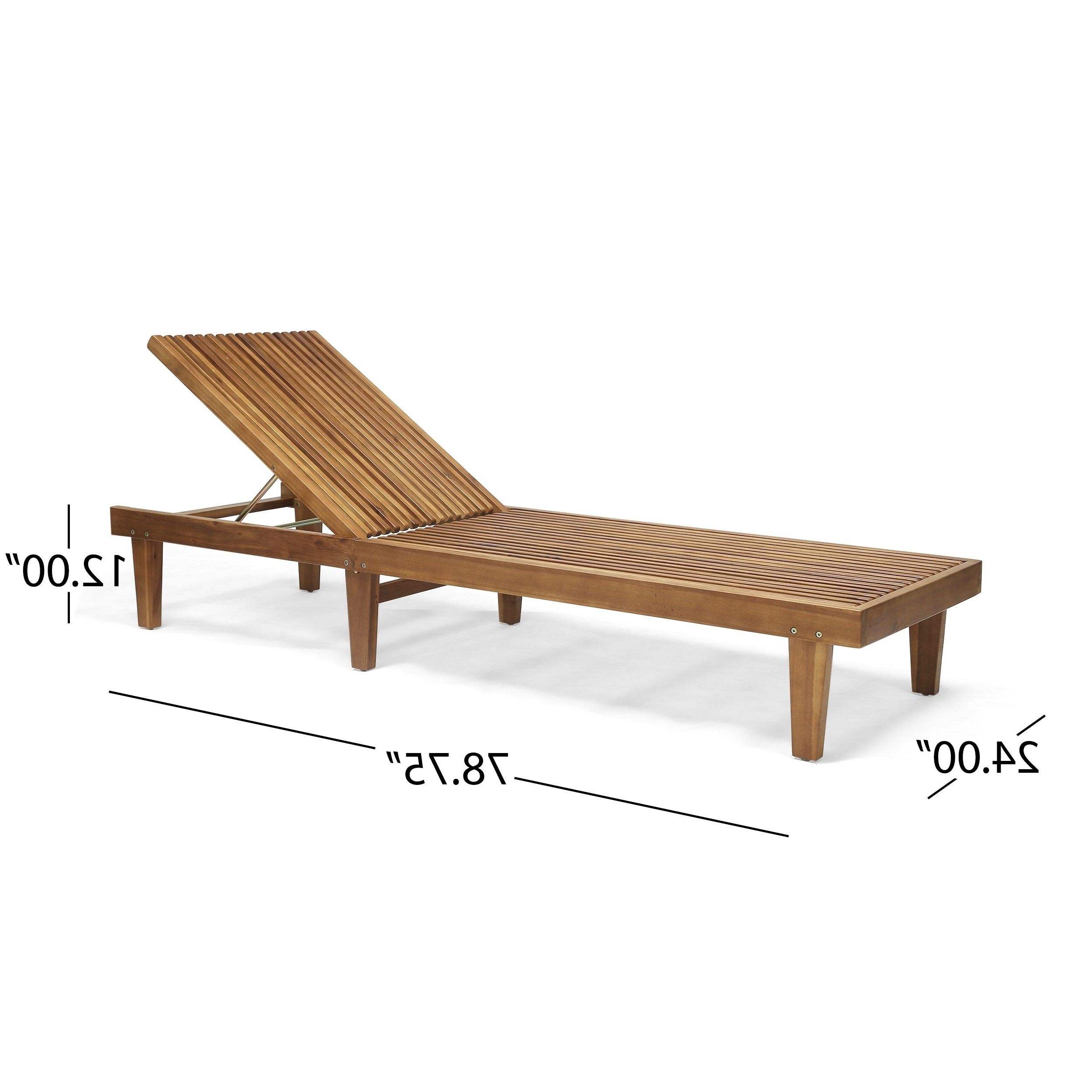 Well Known Nadine Outdoor Adjustable Wood Chaise Loungechristopher Knight Home Inside Havenside Home Tottenville Eucalyptus Loungers (View 11 of 25)