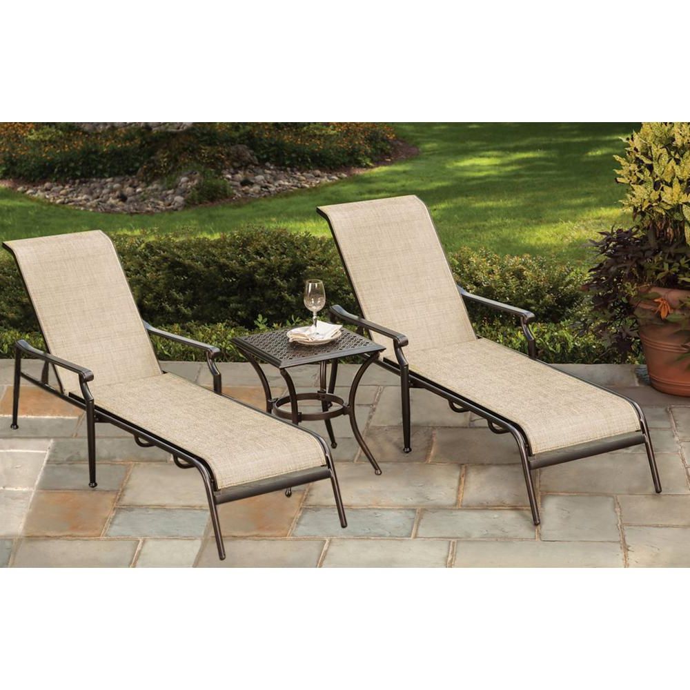 Well Liked 3 Piece Sling Outdoor Chaise Lounge With Sling Patio Chaise Lounges (View 2 of 25)