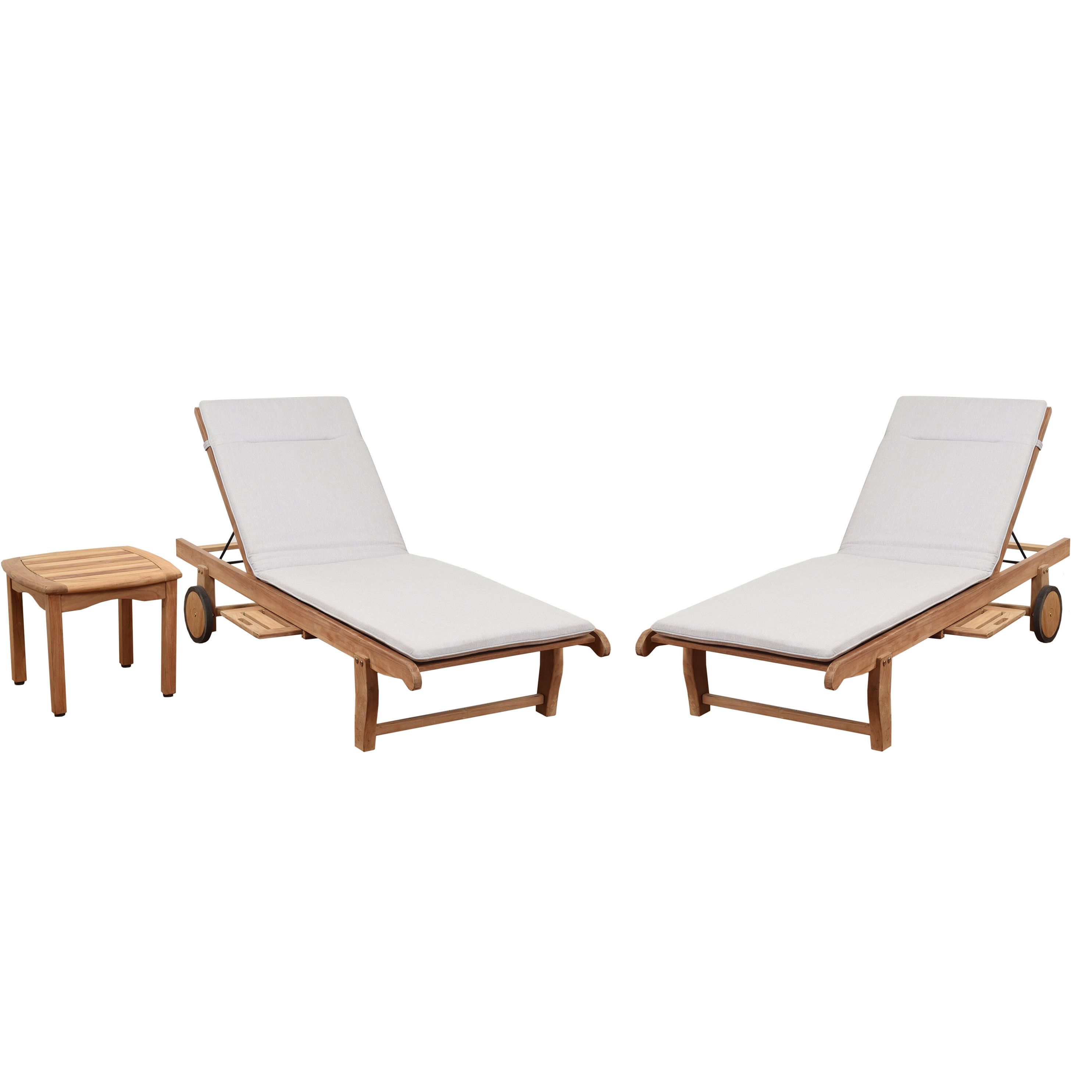 Widely Used Eucalyptus Teak Finish Outdoor Chaise Loungers With Cushion Inside Brighton Sun Lounger Reclining Teak Chaise Lounge With Cushion And Table (View 22 of 25)
