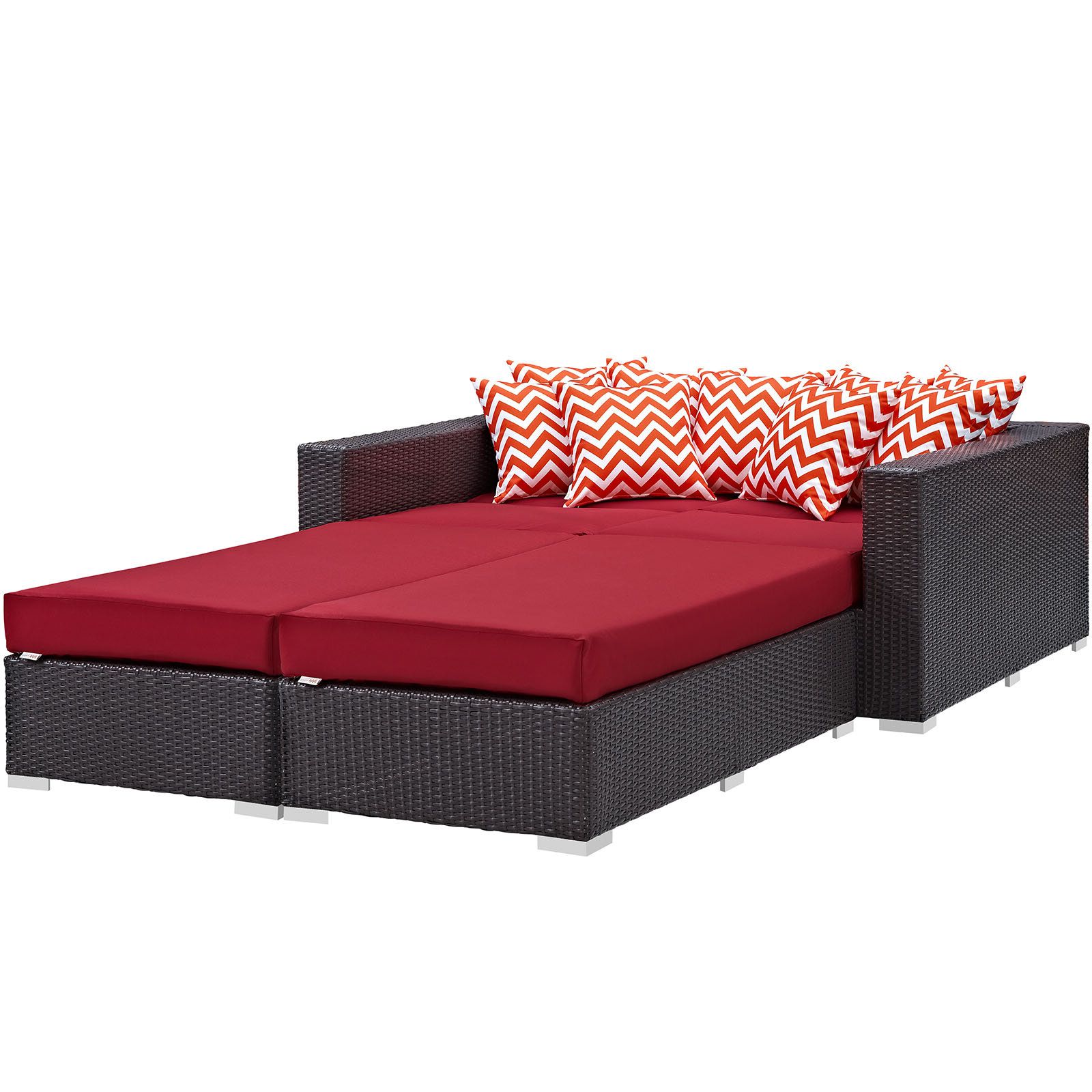 2020 Brentwood 4 Piece Patio Daybed With Cushions For Bishop Daybeds (View 13 of 25)