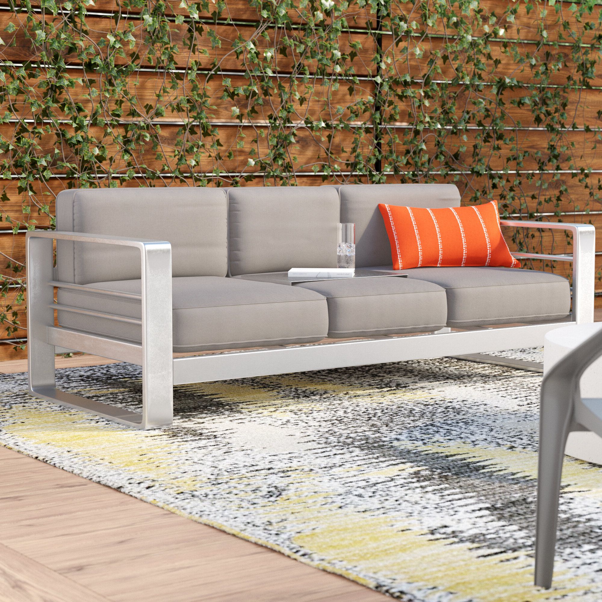 Best And Newest Royalston Patio Sofa With Cushions For Lobdell Patio Sofas With Cushions (View 11 of 25)