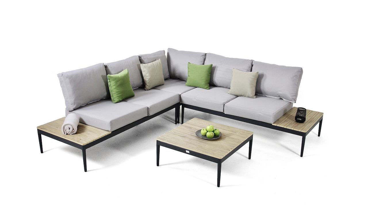 Eldora Patio Sectionals With Cushions Pertaining To Latest Alu Sitzgruppe Silas – Anthrazit (View 24 of 25)
