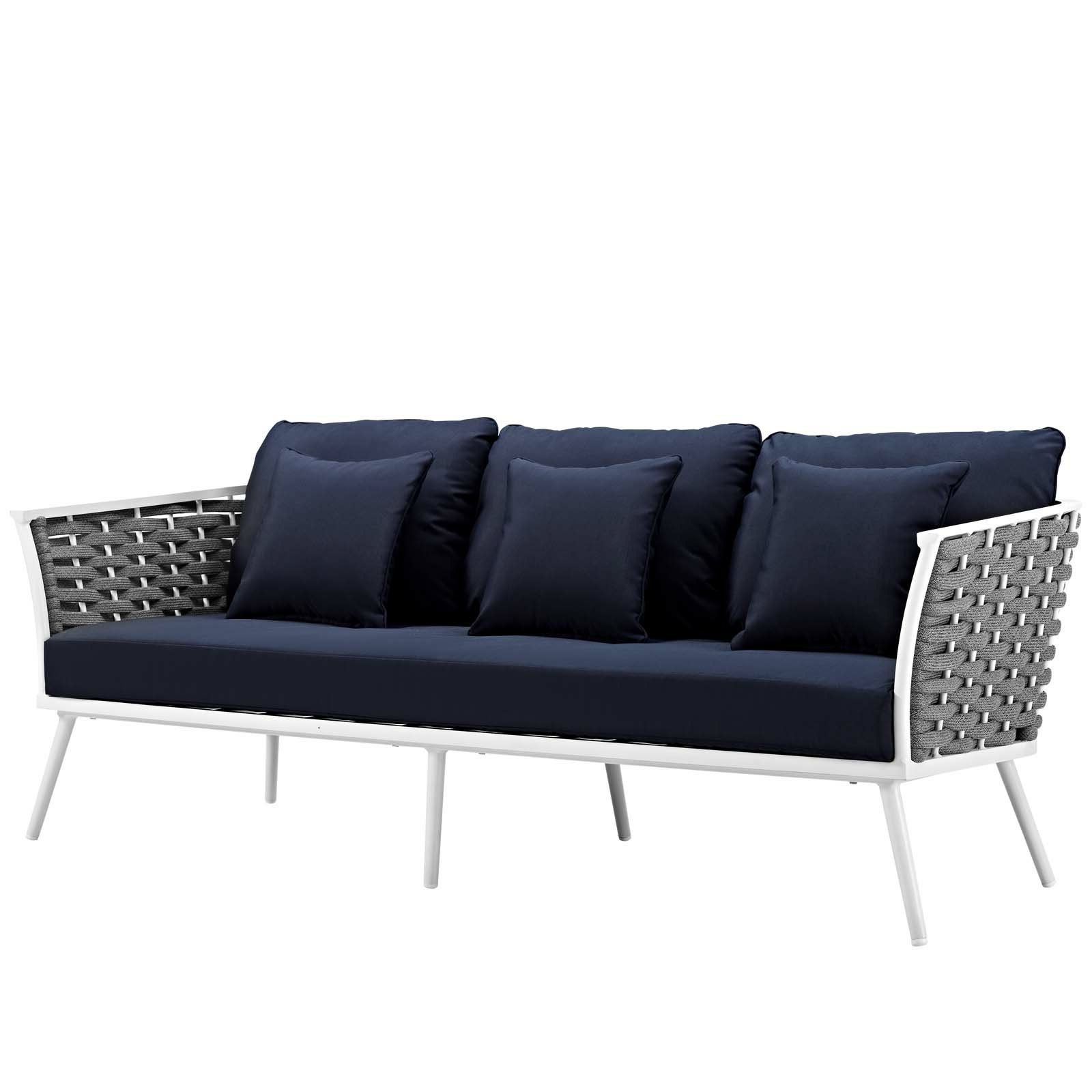 Famous Rossville Outdoor Patio Sofa With Cushions For Jamilla Teak Patio Sofas With Cushion (View 13 of 25)