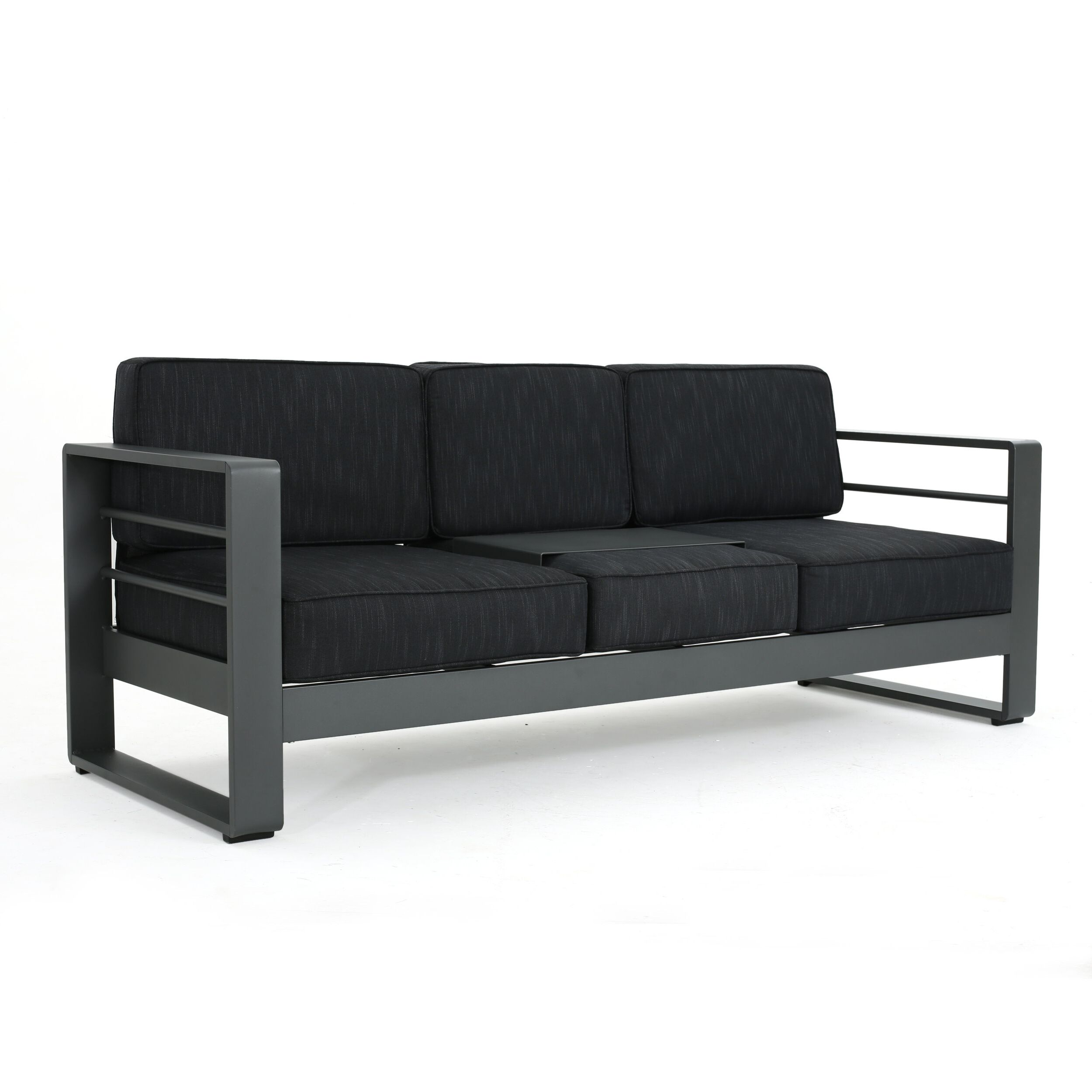 Favorite Royalston Patio Sofa With Cushions Intended For Lobdell Patio Sofas With Cushions (View 8 of 25)