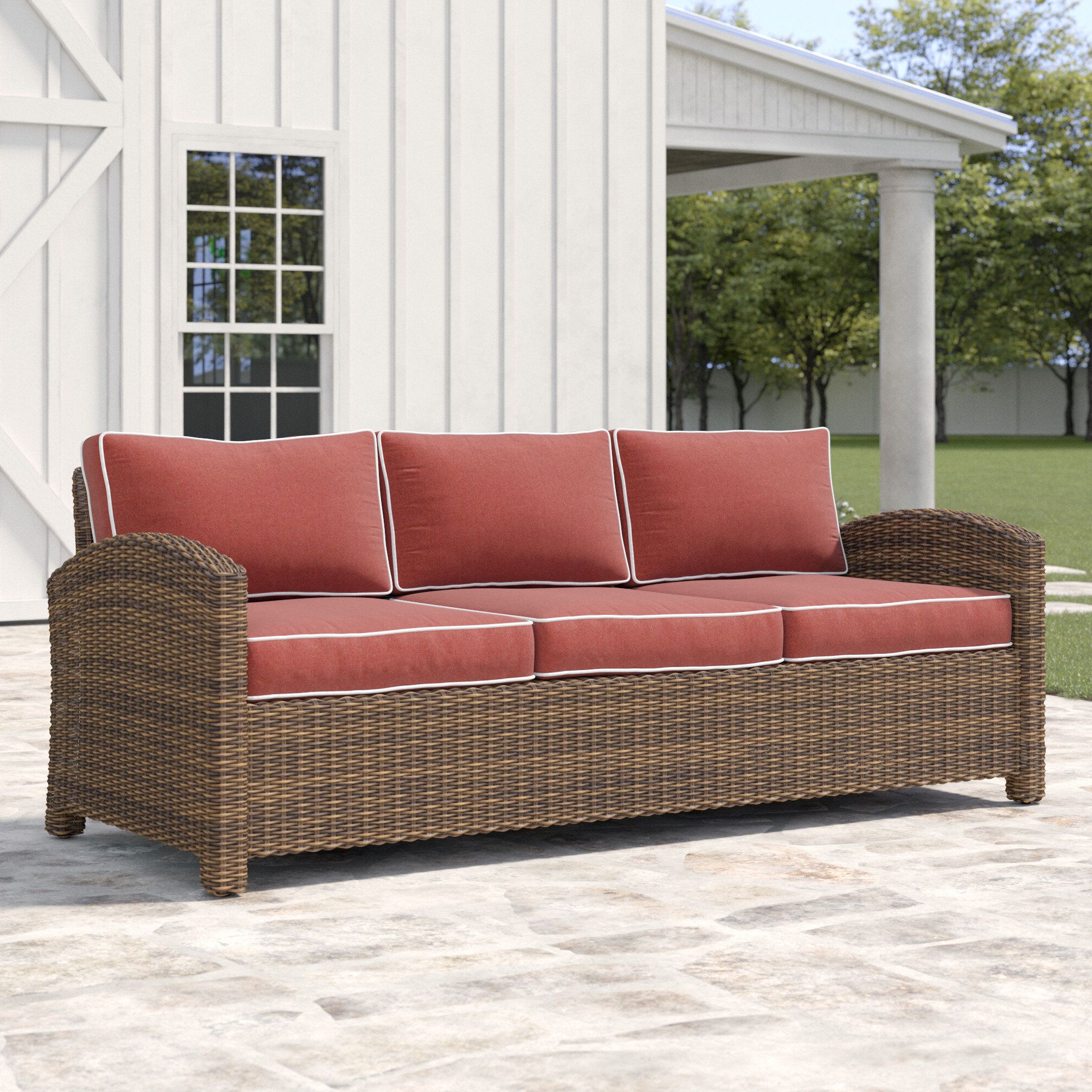 Lawson Wicker Loveseats With Cushions With Regard To 2020 Lawson Patio Sofa With Cushions (View 10 of 25)