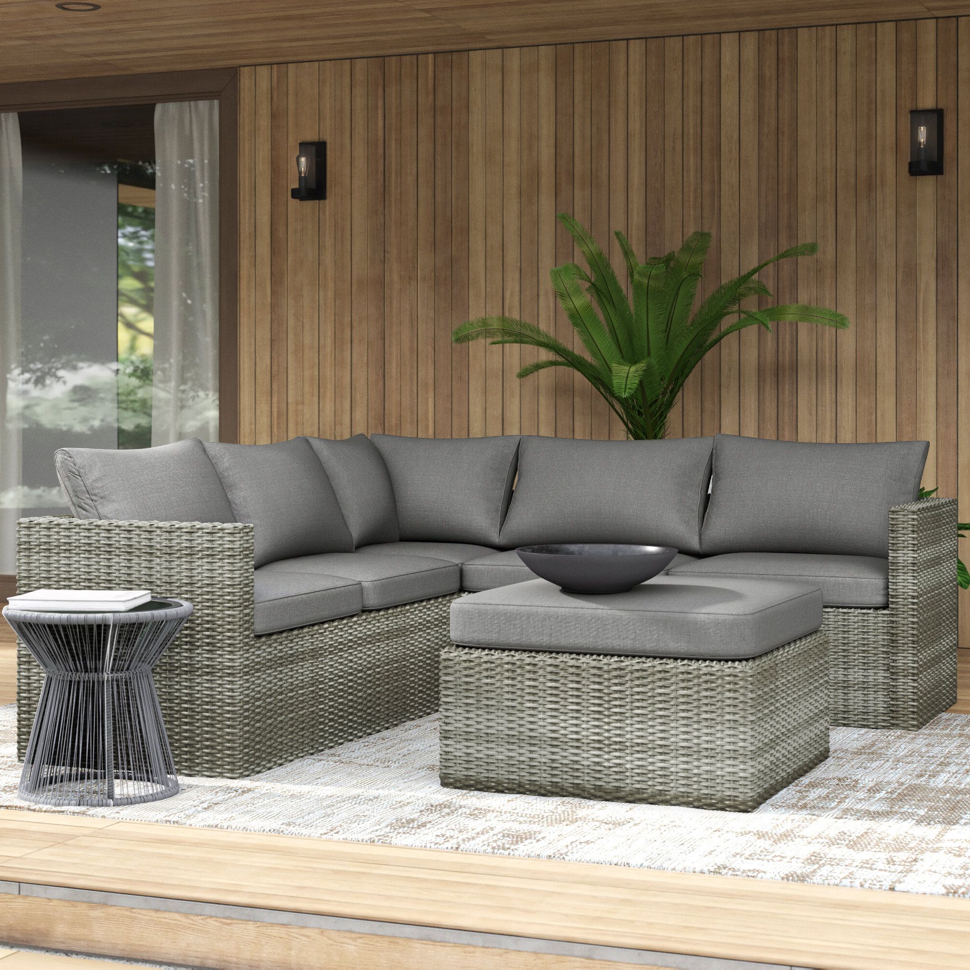 Lorentzen Patio Sectional With Cushions Intended For Most Current Burruss Patio Sectionals With Cushions (View 24 of 25)
