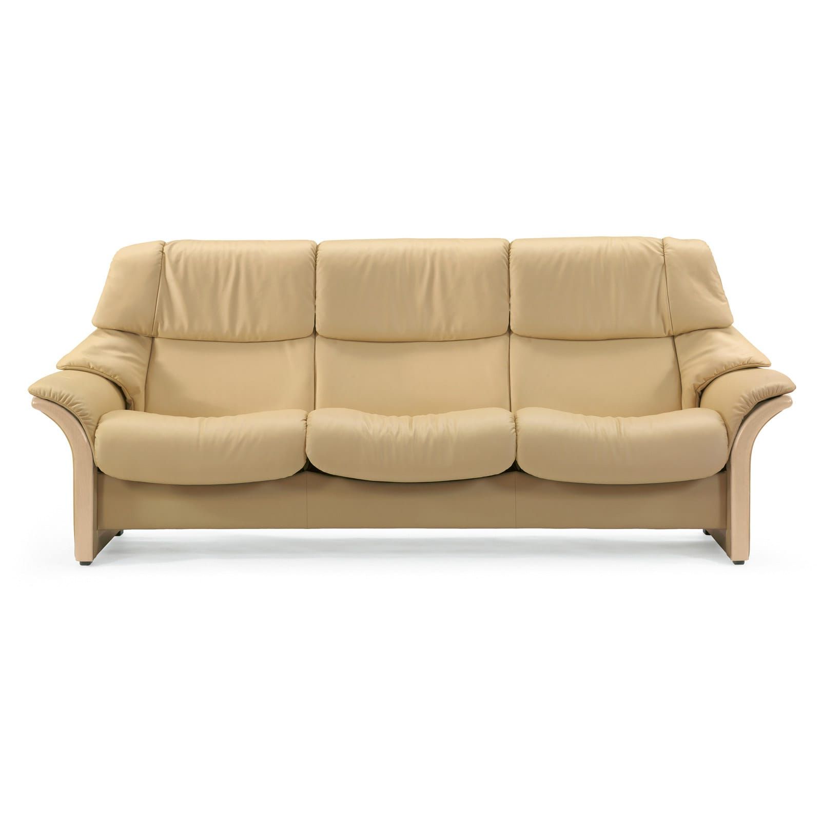Stressless 3 Sitzer Eldorado (m) Hoch Leder Paloma Sand Holz Natur Regarding Most Up To Date Eldora Patio Sectionals With Cushions (View 17 of 25)