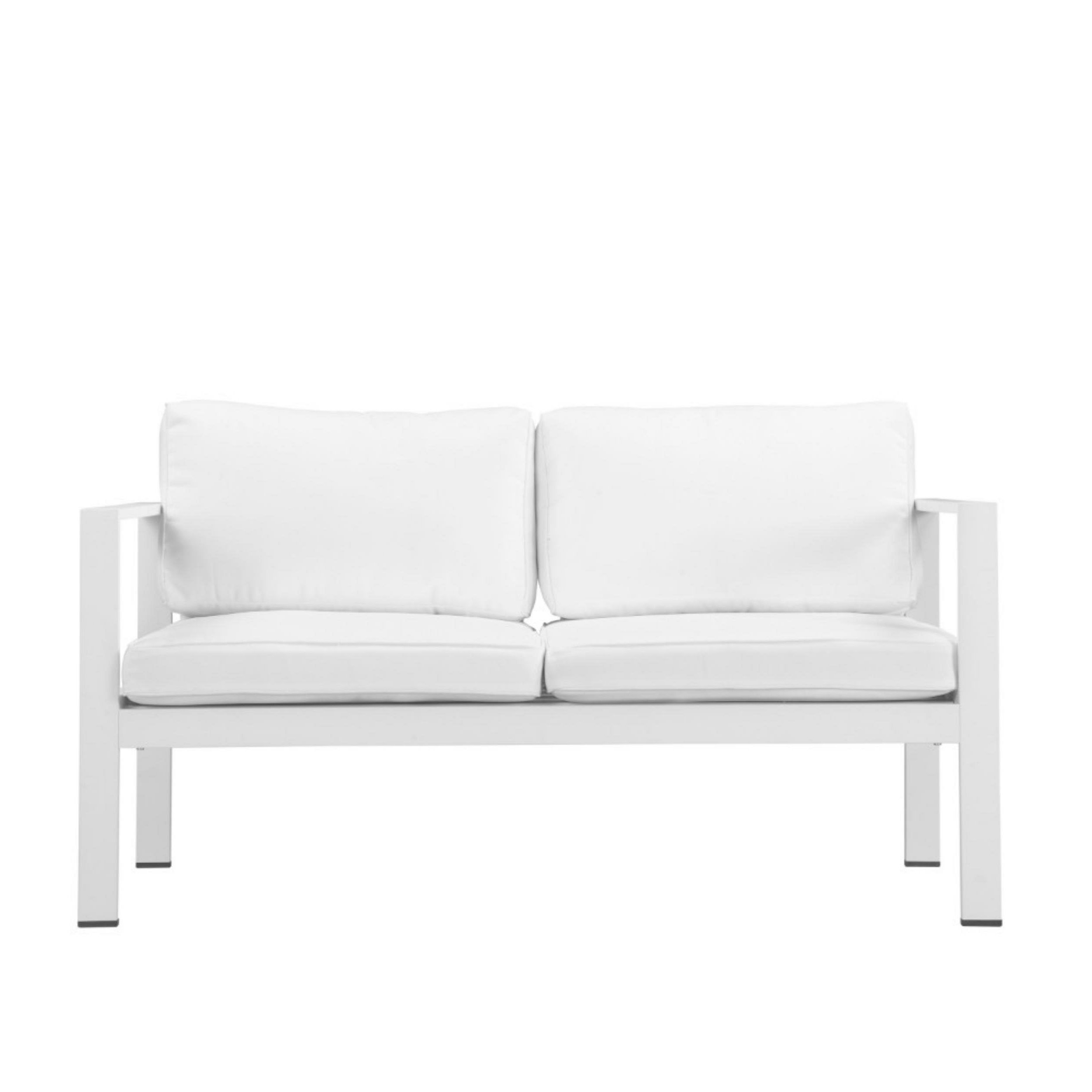 Trendy Baldwin Efficiently Advantageous Upholstered Anodized Aluminum Loveseat  With Cushions With Zeman Ultra Comfortable Upholstered Anodized Aluminum Loveseats With Cushion (View 14 of 25)