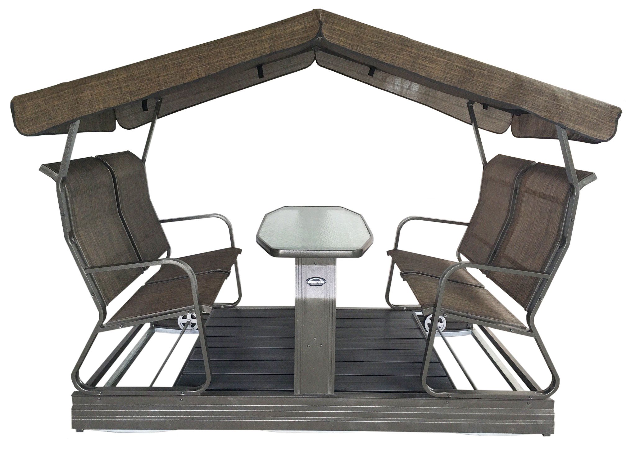 1 Person Antique Black Steel Outdoor Gliders Inside Fashionable Verano 4 Person Glider – Raber Patio Enclosures & Furniture, Llc (View 14 of 25)