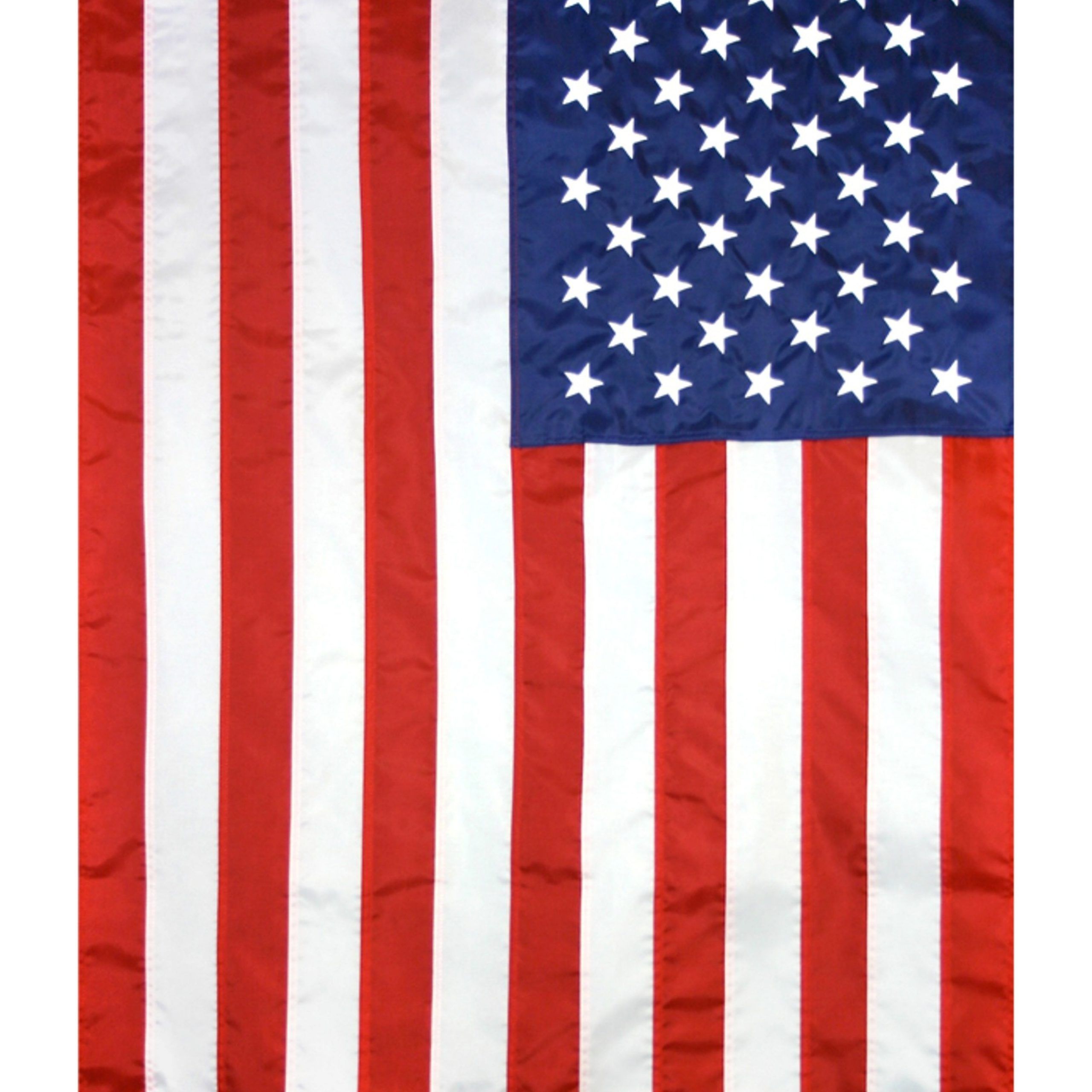 American Flag 2 ½ X 4 Ft. Nylon Solarguard Nyl Glo, Sewn Stripes,  Embroidered Stars And Banner Style Pole Sleeve (View 25 of 25)