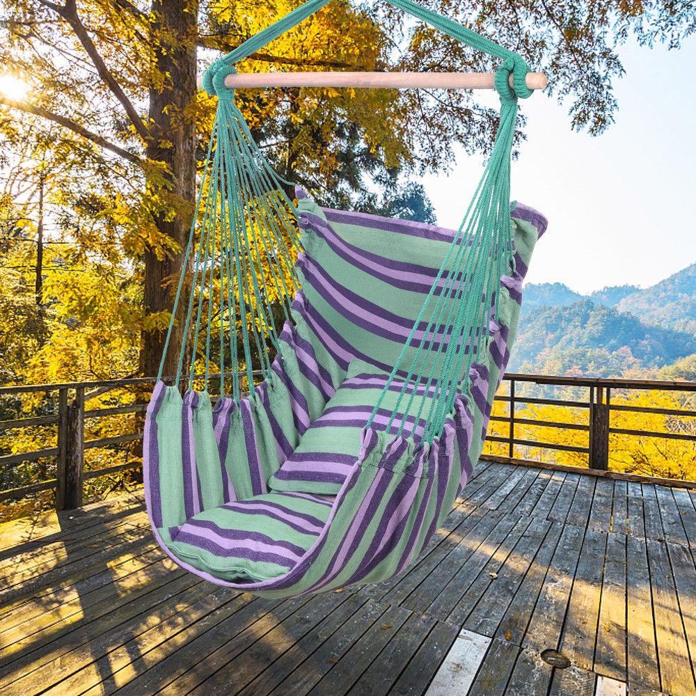 Latest Cotton Porch Swings In Details About Hanging Rope Chair Porch Swing Yard Garden Patio Beach  Hammock Cotton Outdoor (View 23 of 25)