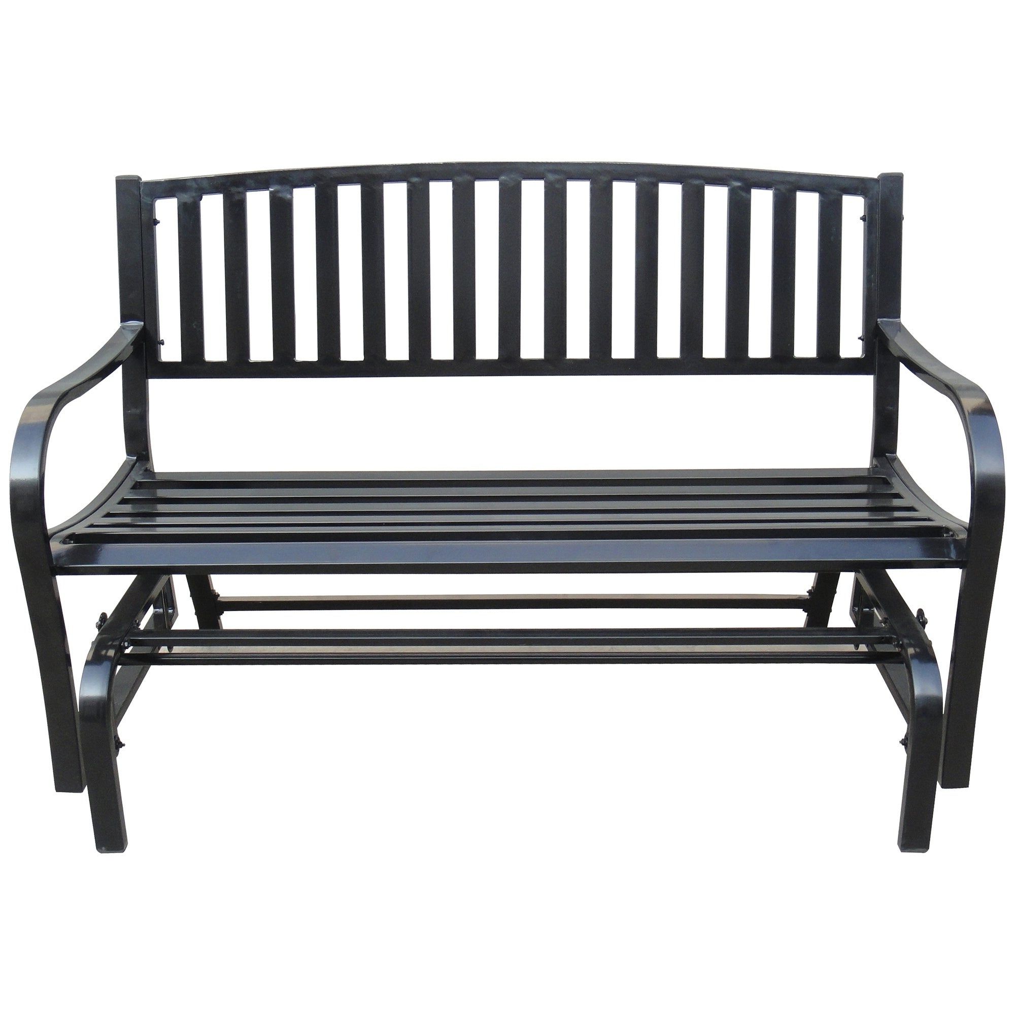 Maypex Double Seaters Steel Glider Bench Throughout Latest Outdoor Steel Patio Swing Glider Benches (View 11 of 25)