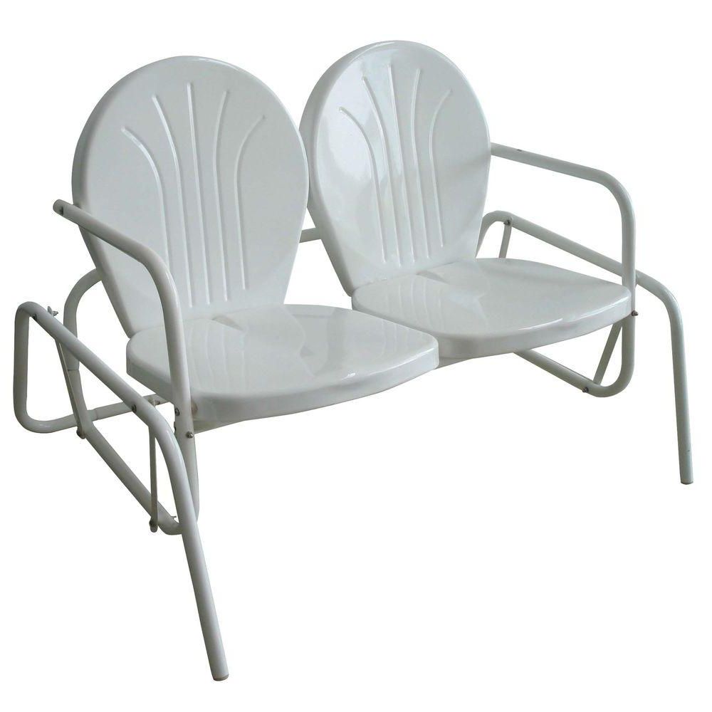 Most Current Outdoor Patio Swing Glider Bench Chair S Throughout Amerihome Double Seat Glider Patio Chair For Indoor/outdoor Use (View 22 of 25)