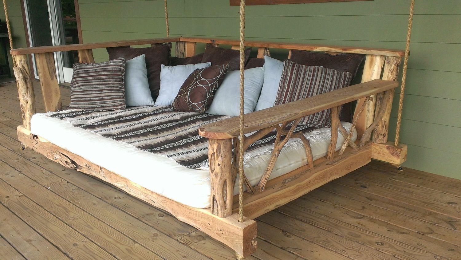 Most Recent Daybed Porch Swings With Stand Intended For 15 Custom Handcrafted Porch Swing Designs – Style Motivation (View 12 of 25)