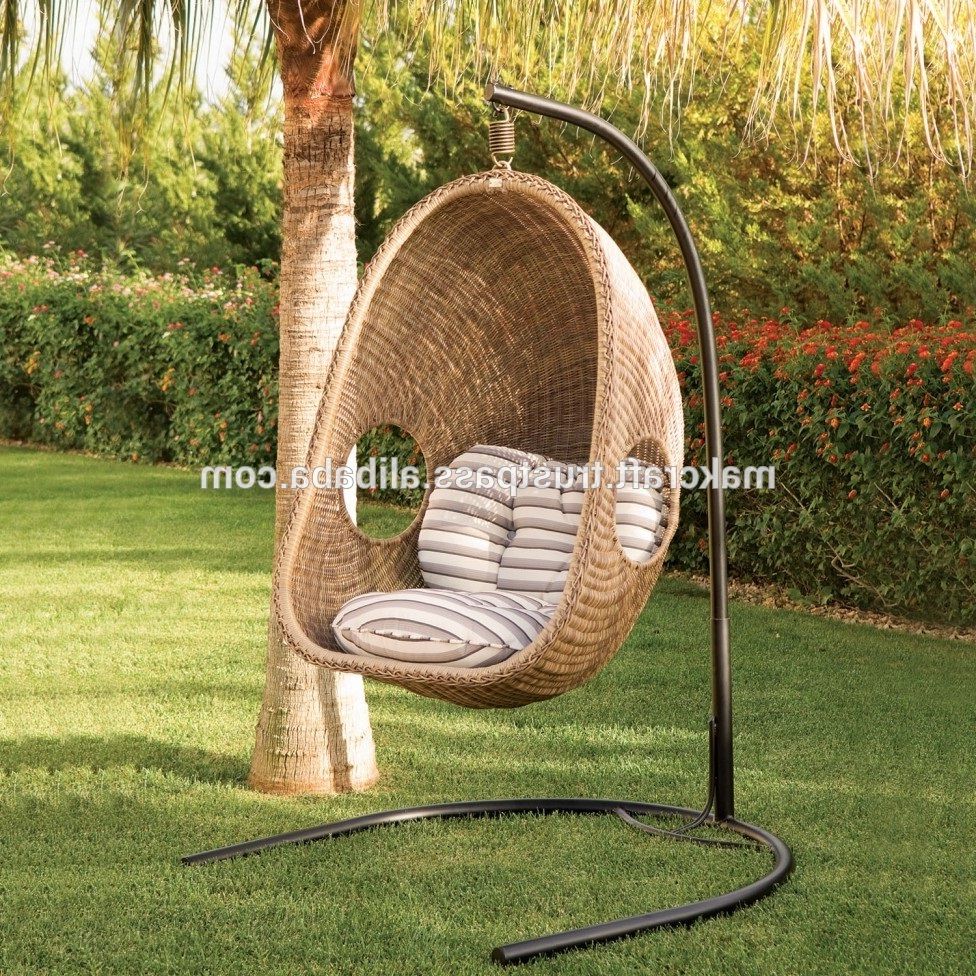 Most Up To Date Synthetic Wicker Hanging Chair Outdoor Rattan Swing Chair – Garden  Furniture Outdoor Swing Chair With Steel Frame Power Coated – Buy Garden  Swing Egg Regarding Rattan Garden Swing Chairs (View 4 of 25)