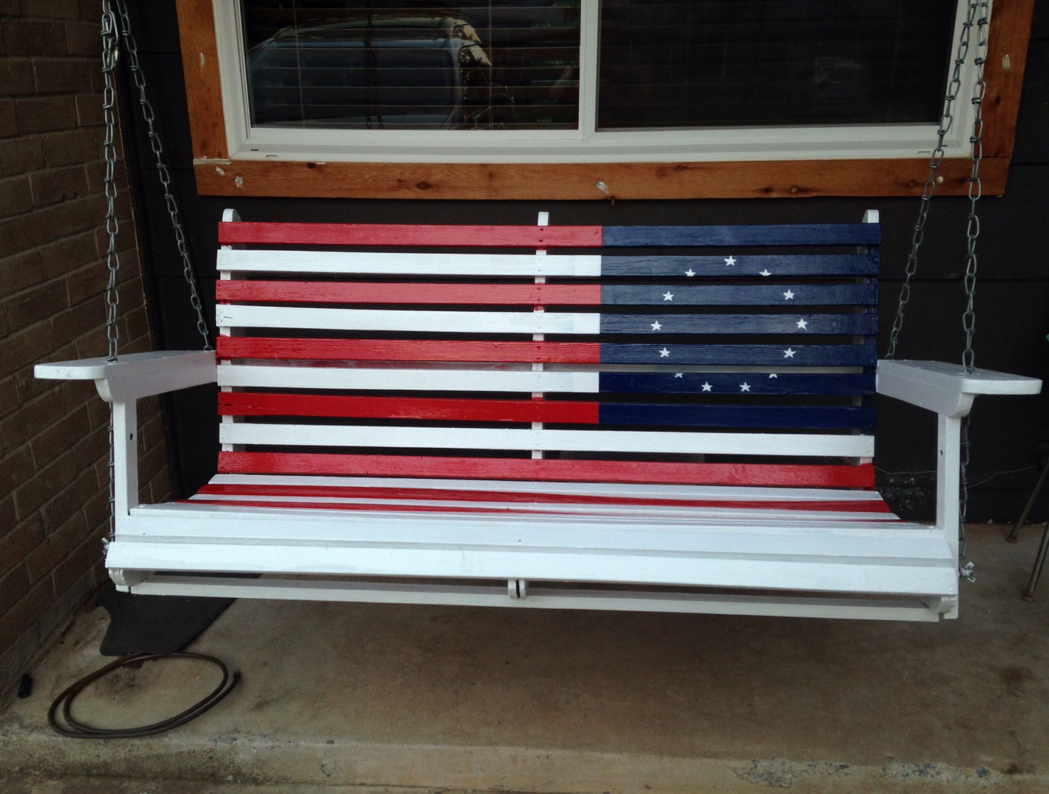 Patriotic Porch Swing (View 1 of 25)