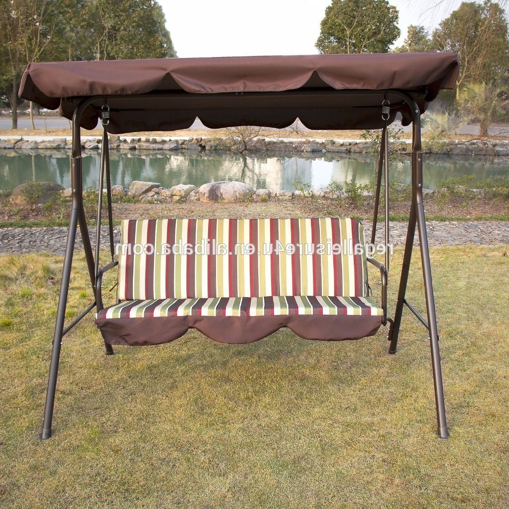 Popular Outdoor 3 Person Patio Cushioned Porch Swing Swg 000111 – Buy 3 Person  Swing With Canopy,canopy Patio Swings,patio Swing With Canopy Product On With Regard To Porch Swings With Canopy (View 19 of 25)