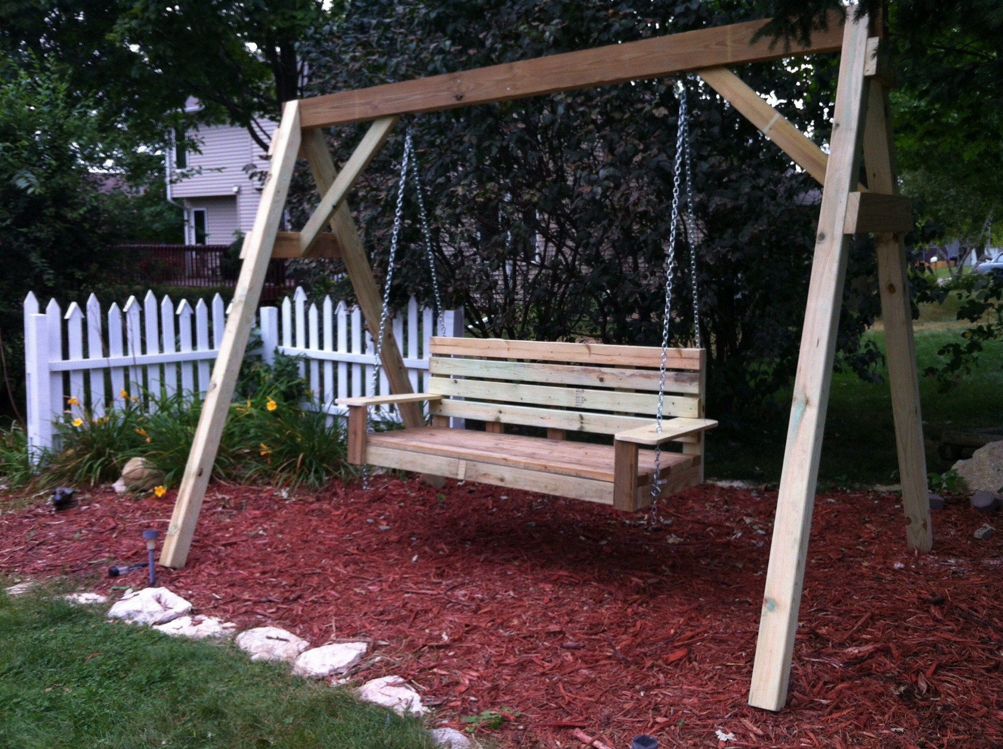 Porch Swings With Stand For Fashionable Build Diy How To Build A Frame Porch Swing Stand Pdf Plans (View 14 of 25)