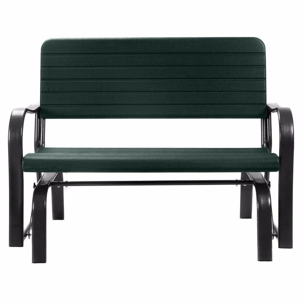 Steel Patio Swing Glider Benches In 2020 Patio Swing Outdoor Porch Rocker Glider Bench Loveseat (View 25 of 25)