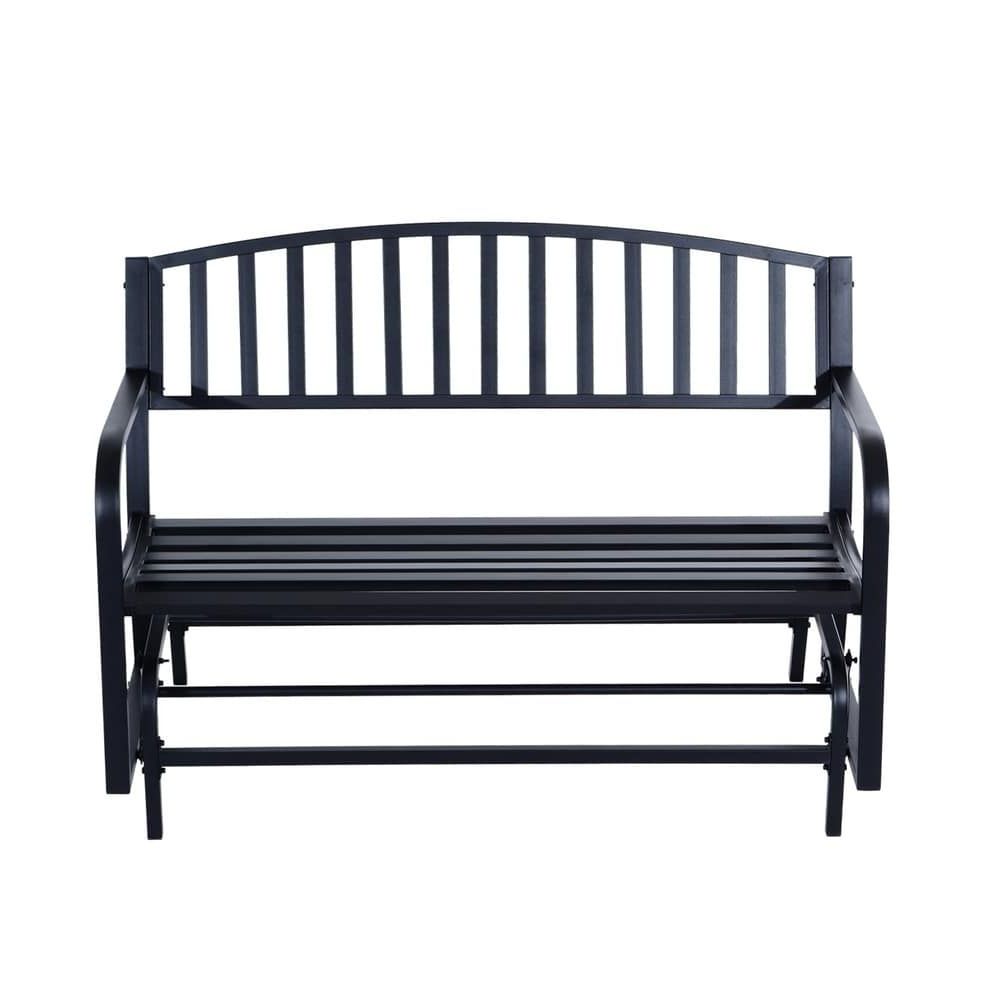 Widely Used Black Steel Patio Swing Glider Benches Powder Coated Within Online Shopping – Bedding, Furniture, Electronics, Jewelry (View 3 of 25)