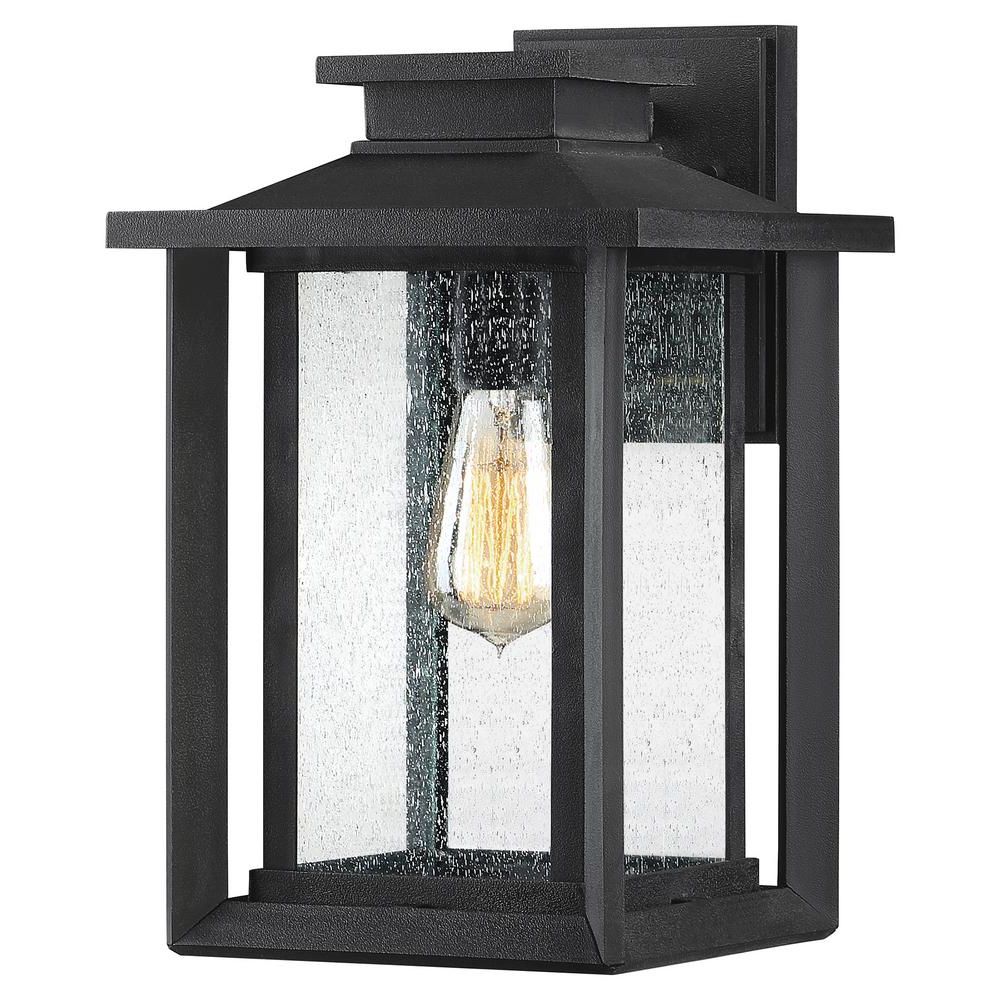 2019 Quoizel Wakefield 1 Light Earth Black Outdoor Wall Lantern With Regard To Carner  (View 14 of 15)