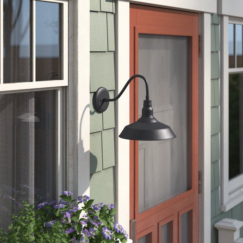 Andover Mills™ Aleena 9.88'' H Glass Outdoor Barn Light Intended For Trendy Aleena 9.88'' H Outdoor Barn Lights (Photo 1 of 15)