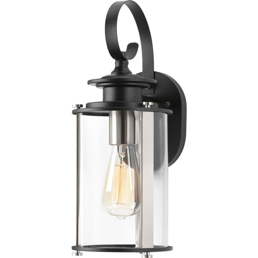 Favorite Progress Lighting Squire 14.75 In H Black Medium Base (e Intended For Walland Black 14.75'' H Outdoor Wall Lanterns (Photo 4 of 15)