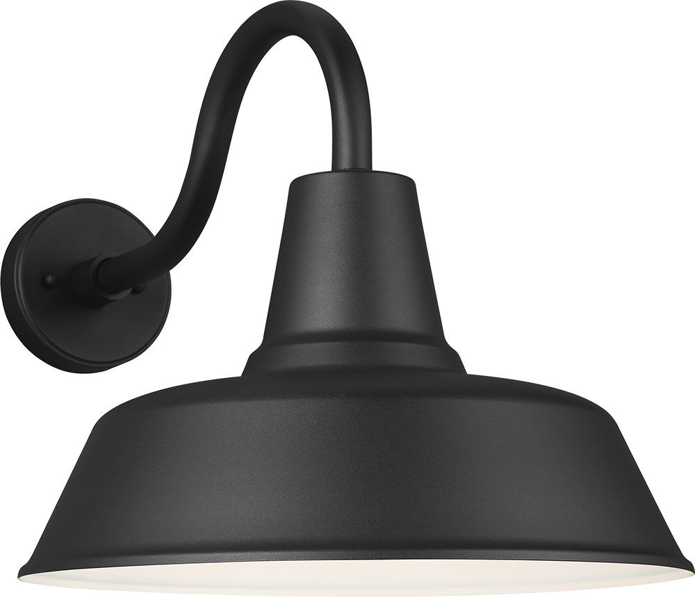 Most Current Arryonna Outdoor Barn Lights With Regard To Seagull 8837401en3 12 Barn Light Contemporary Black Led (View 15 of 15)