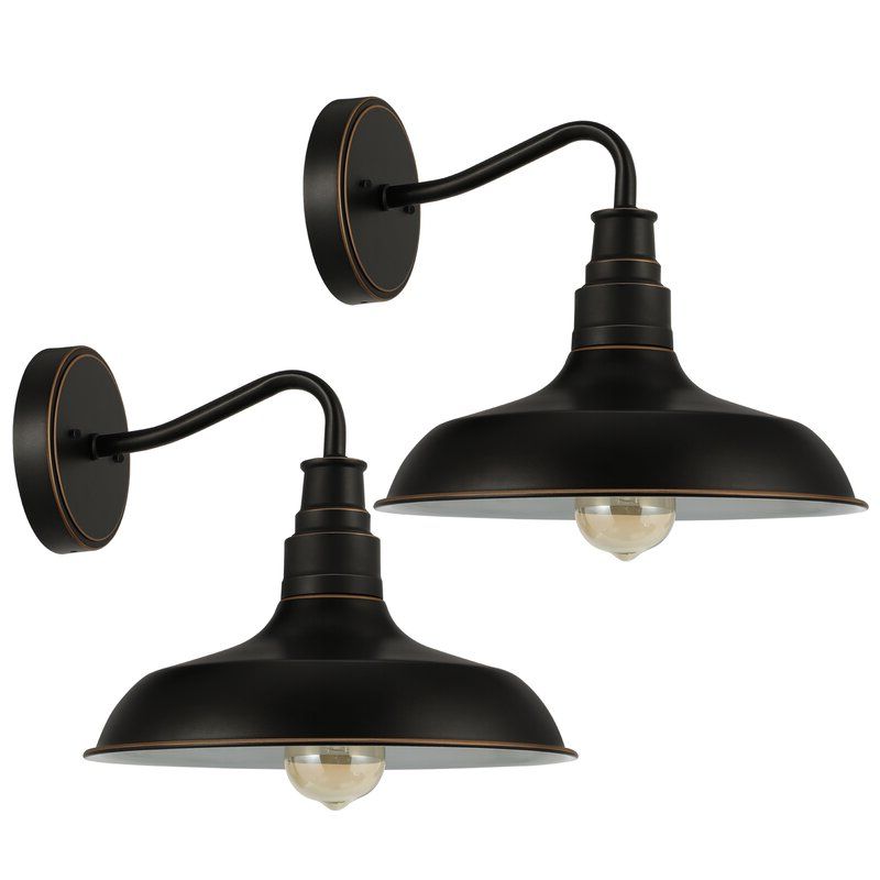 Most Popular Marina Way Bronze 2 – Bulb 10.8'' H Outdoor Barn Lights Intended For Williston Forge Marina Way Black 1 – Bulb  (View 3 of 5)
